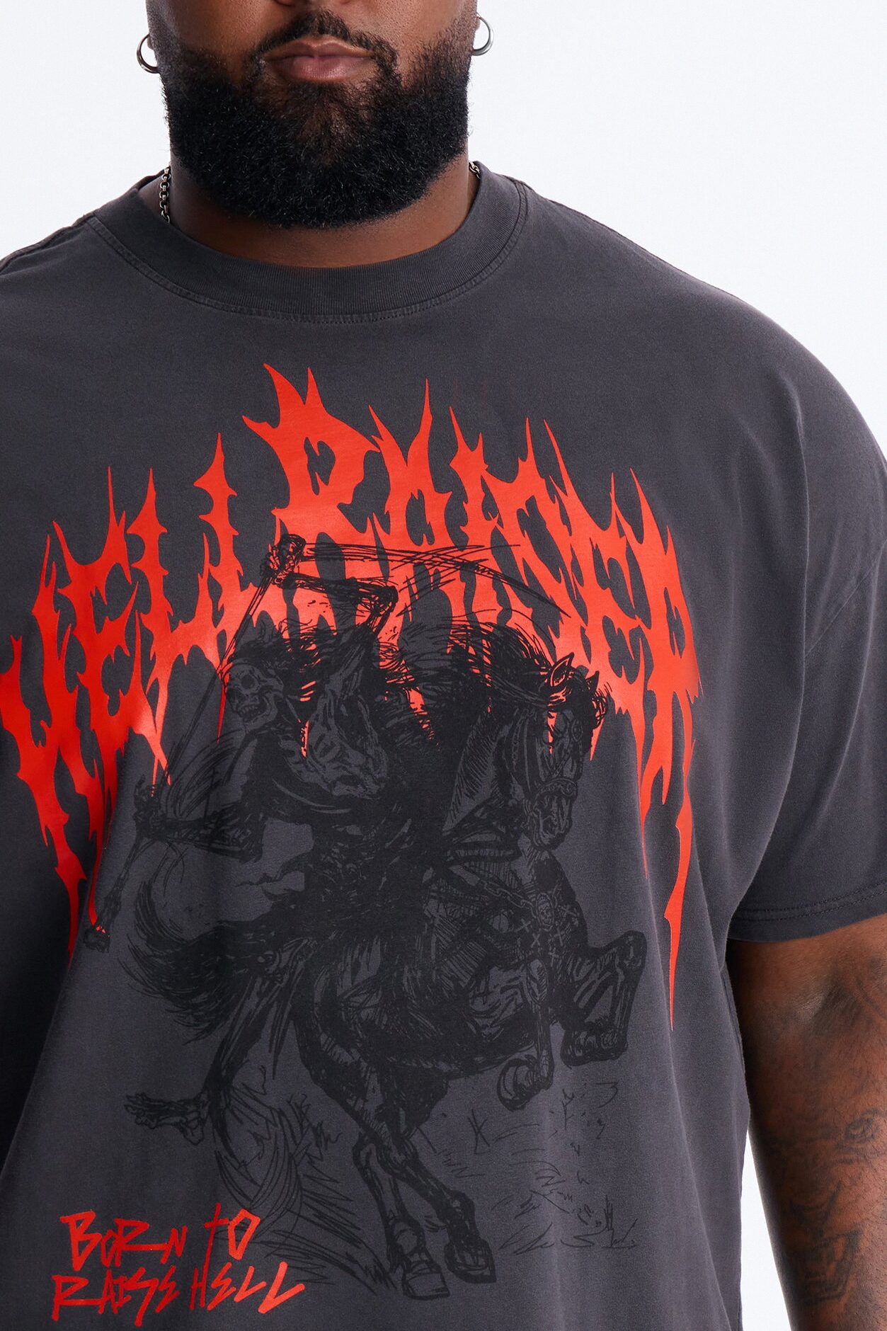 Hell Raiser Vintage Boxy Short Sleeve Tee - Black Wash