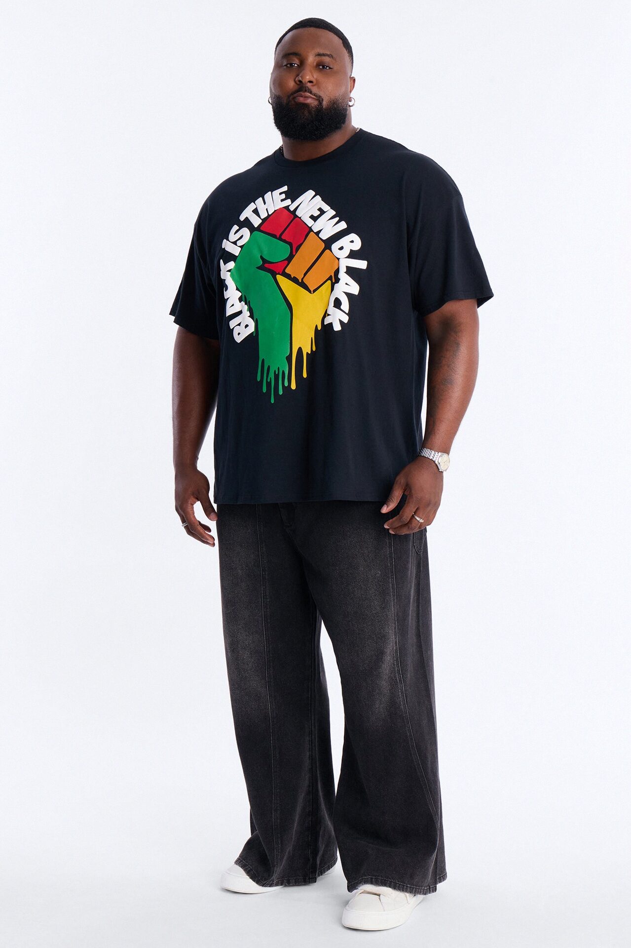 Black Is The New Black Oversized Short Sleeve Tee - Black