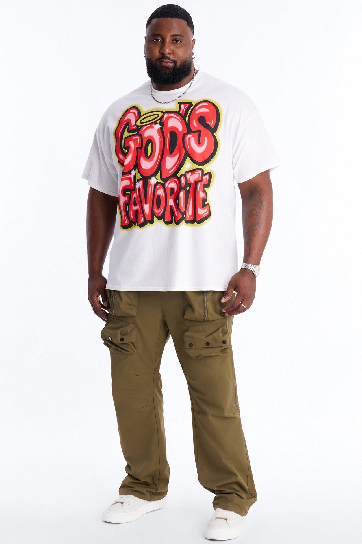God's Favorite Oversized Short Sleeve Tee - White