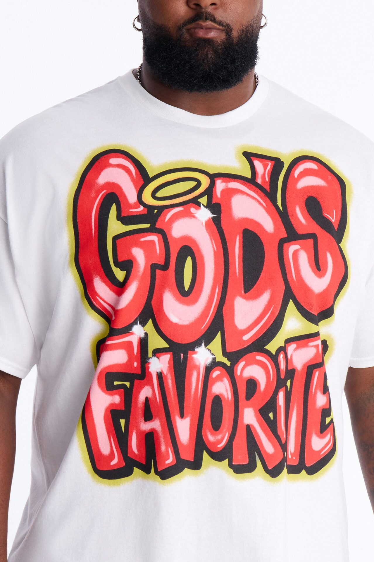 God's Favorite Oversized Short Sleeve Tee - White