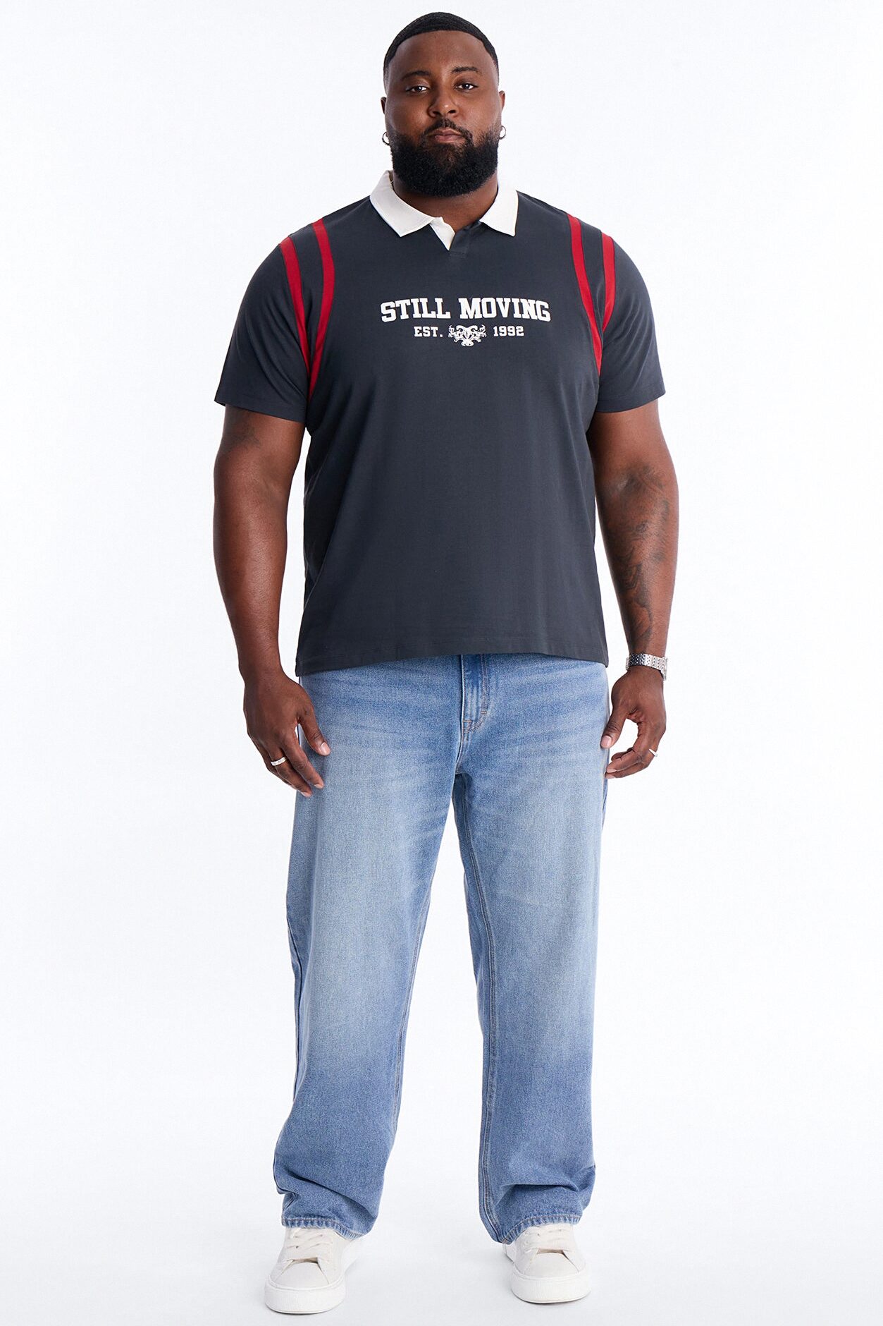 Relaxed Still Moving Polo - Black