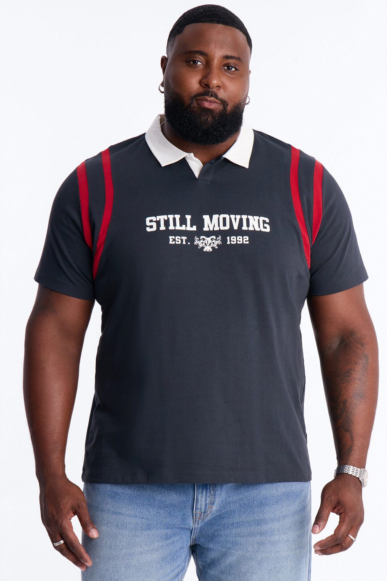 Relaxed Still Moving Polo - Black