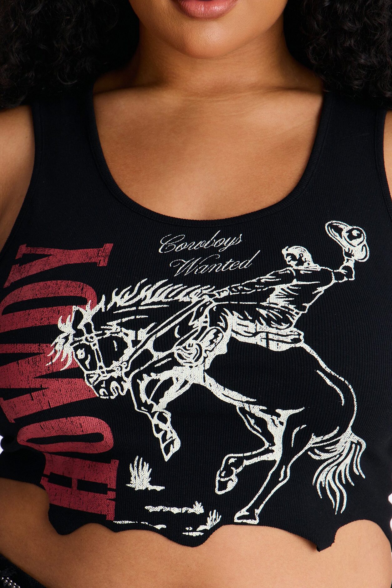 Howdy Distressed Tank Top - Charcoal
