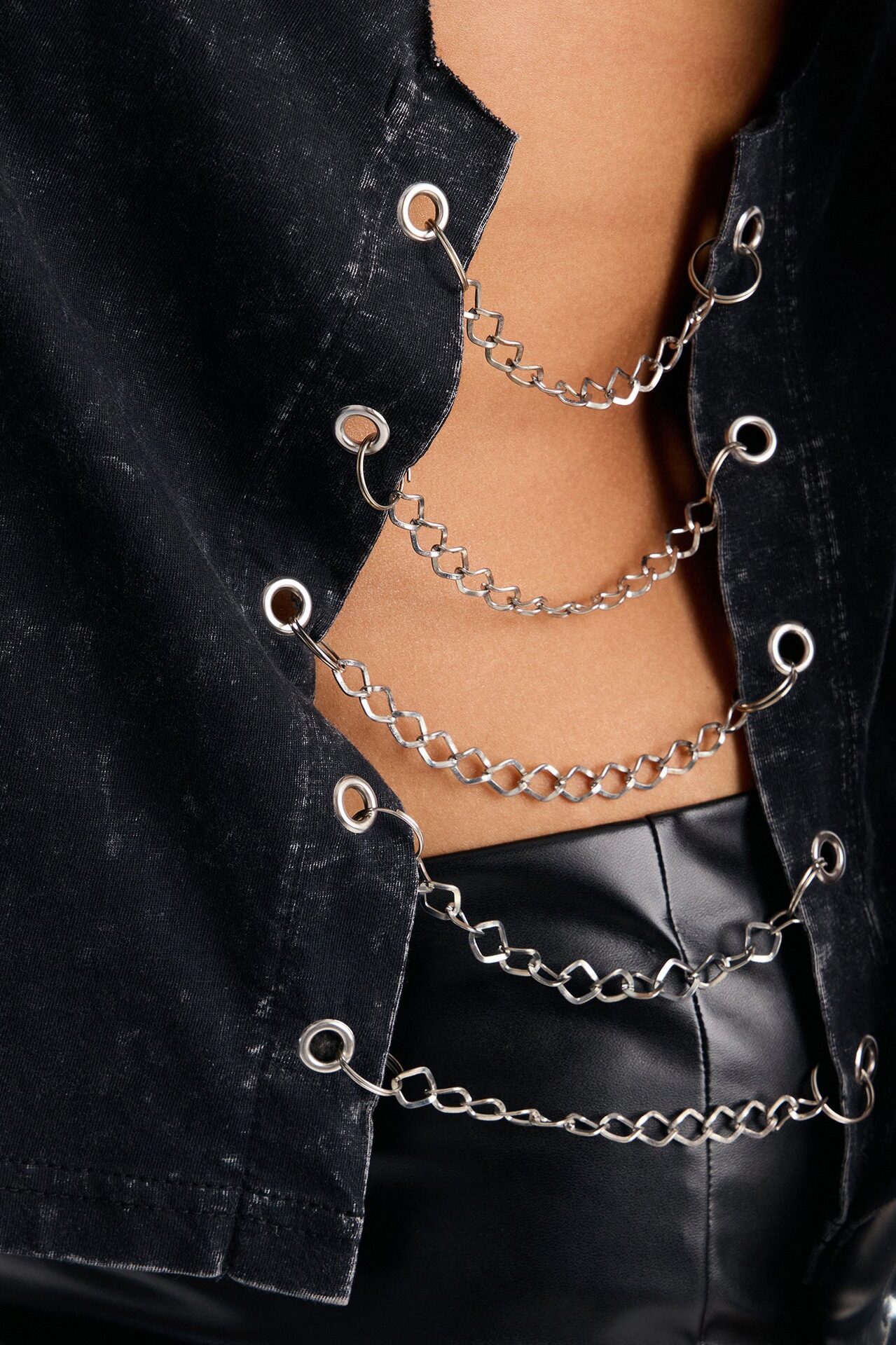 ACDC Washed Side Chain Tank - Black Wash