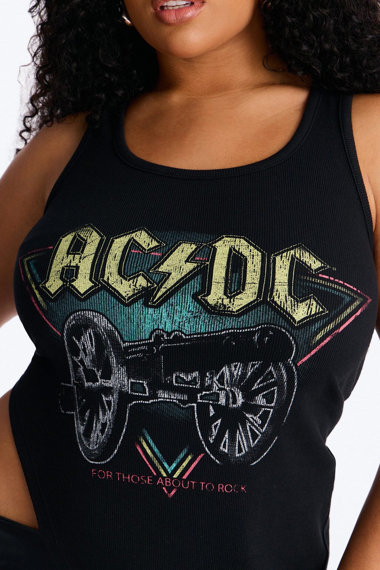 ACDC Long Asymmetrical Tank - Black
