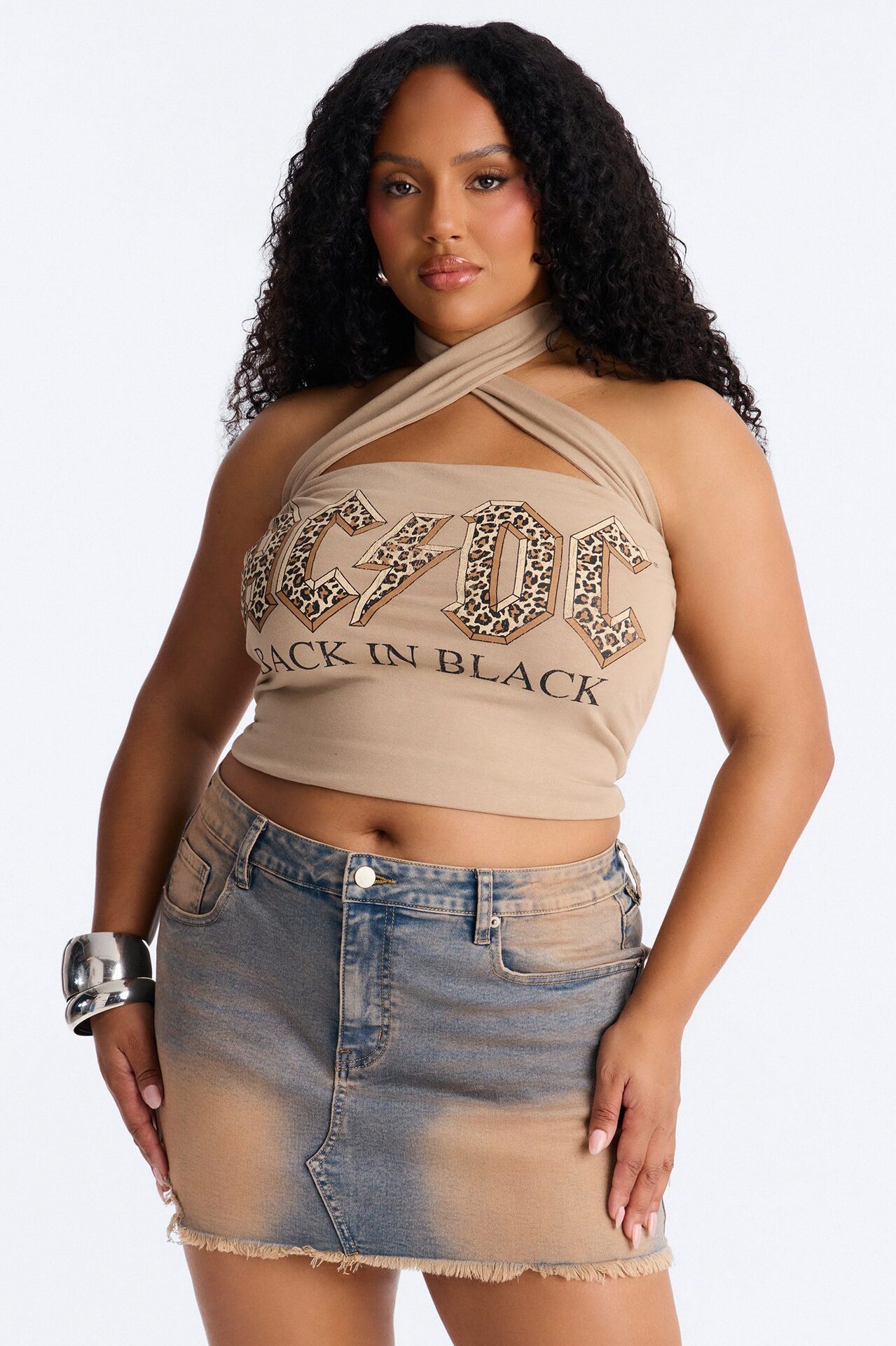 ACDC Criss Cross Halter Top - Sand