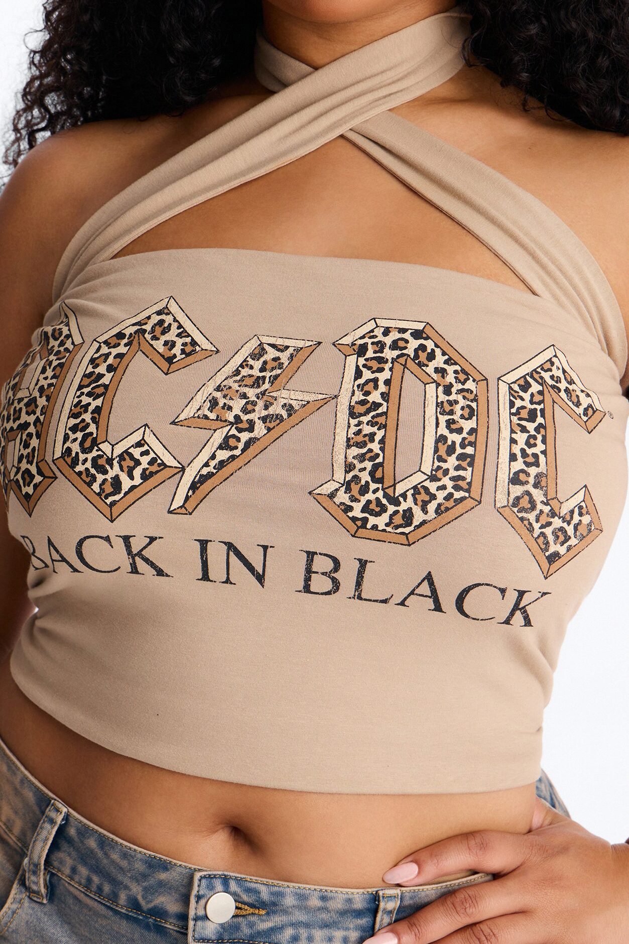 ACDC Criss Cross Halter Top - Sand
