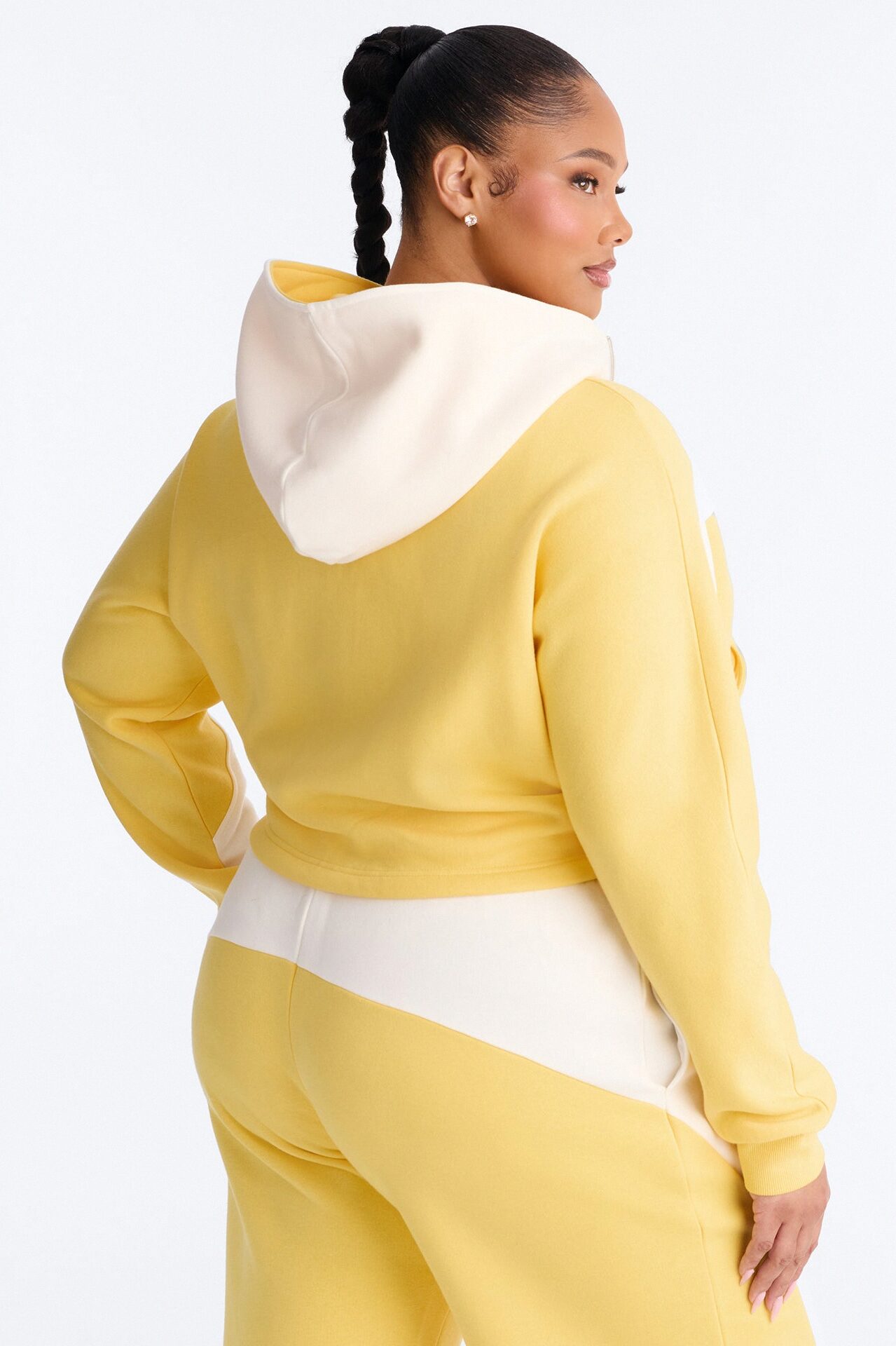 Comfort Coded Fleece Zip Up Hoodie - Yellow