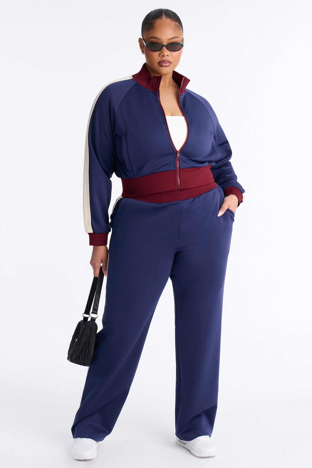 Power Trip Scuba Funnel Neck Jacket - Navy/combo