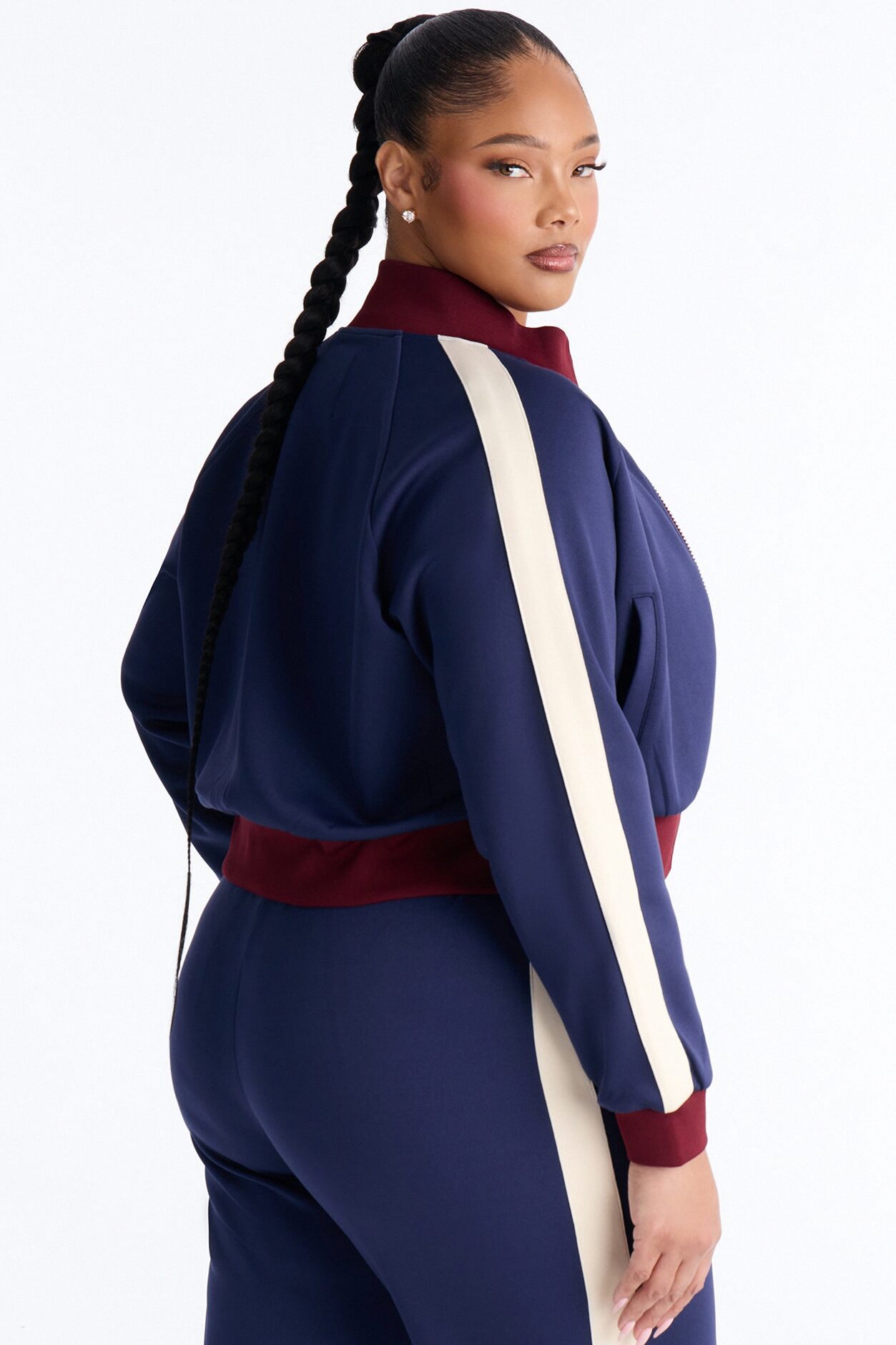 Power Trip Scuba Funnel Neck Jacket - Navy/combo