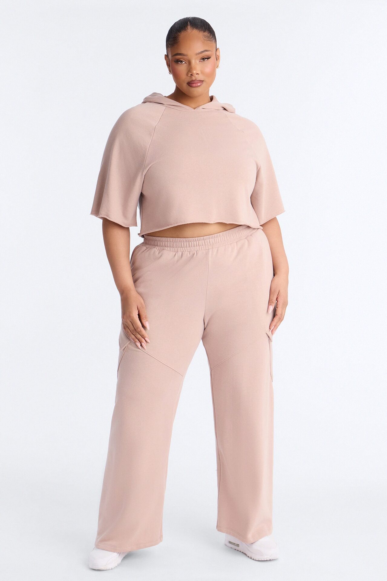 Easy Days French Terry Lounge Top - Taupe