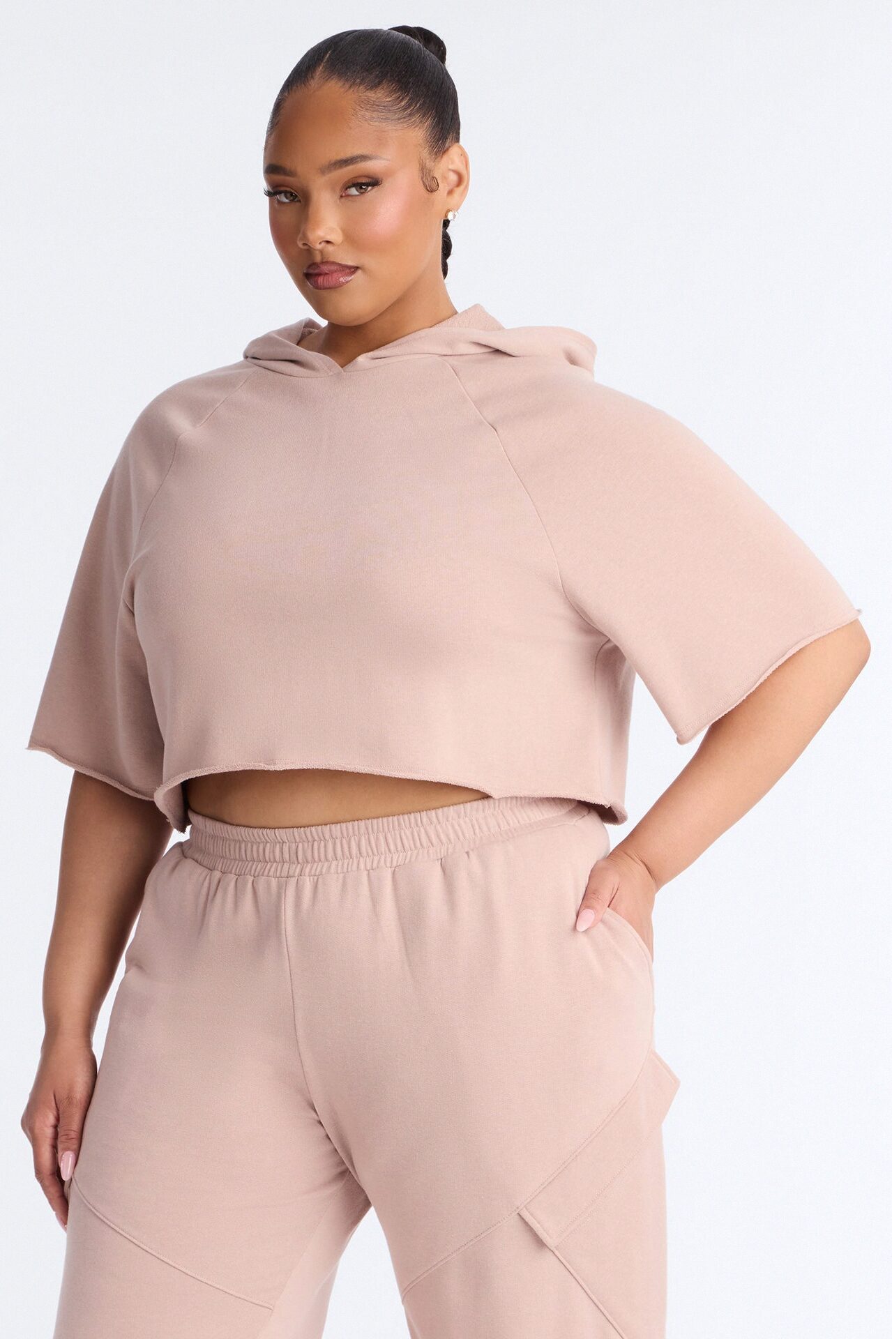 Easy Days French Terry Lounge Top - Taupe