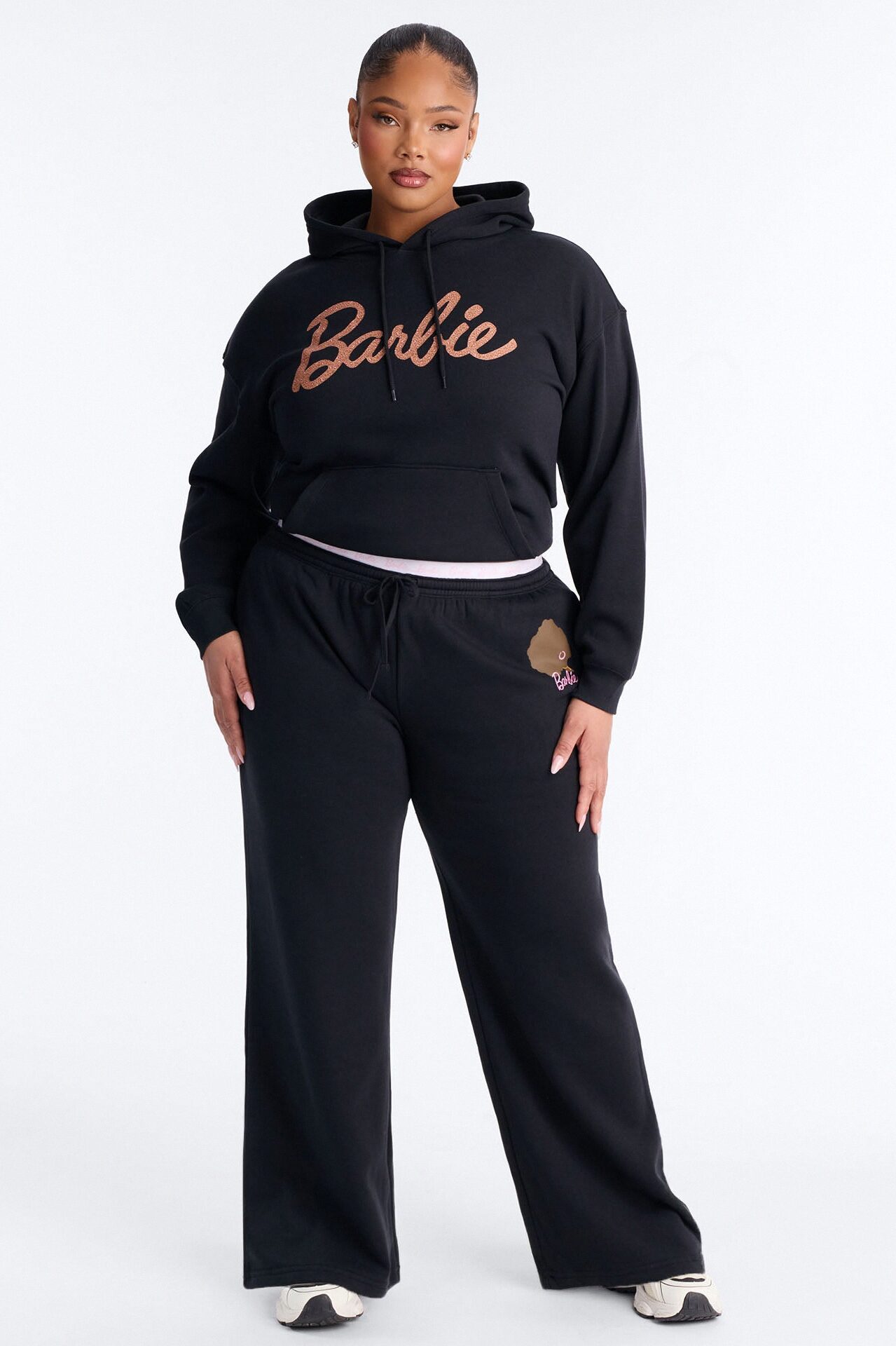 Barbie BHM Fleece Logo Waist Pant - Black