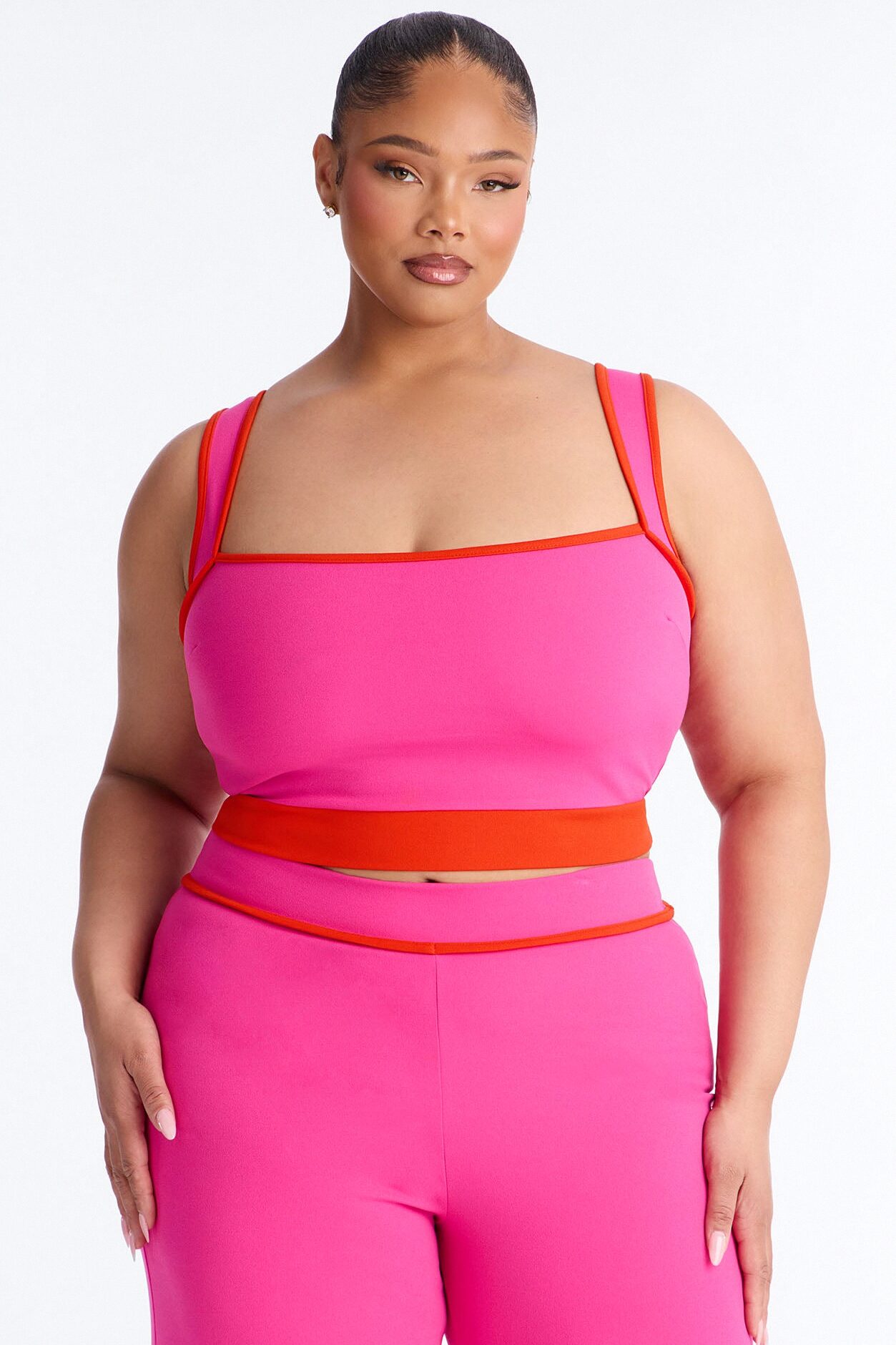 On Lock Wide Leg Pant Set - Fuchsia