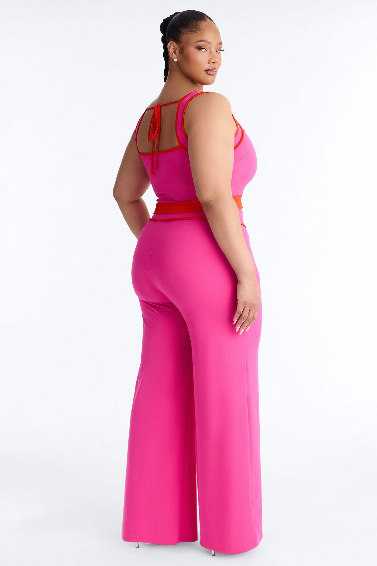 On Lock Wide Leg Pant Set - Fuchsia