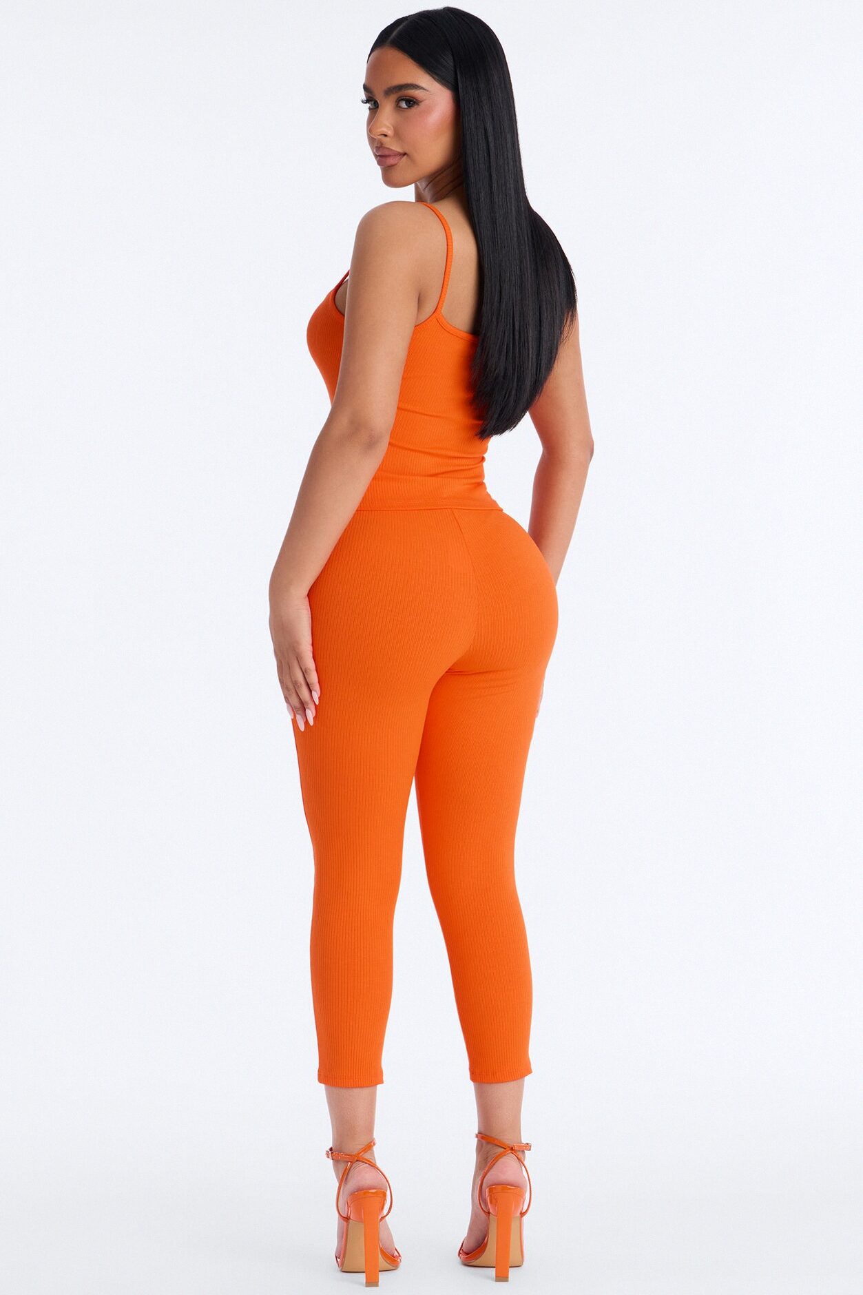 Stirling Snatched Capri Pant Set - Orange