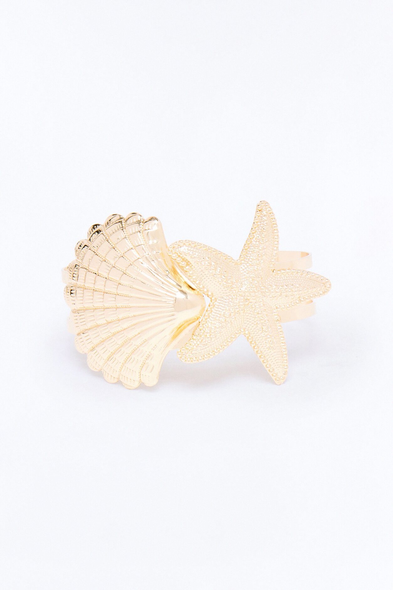 Vacation Calling Seashell Arm Cuff - Gold