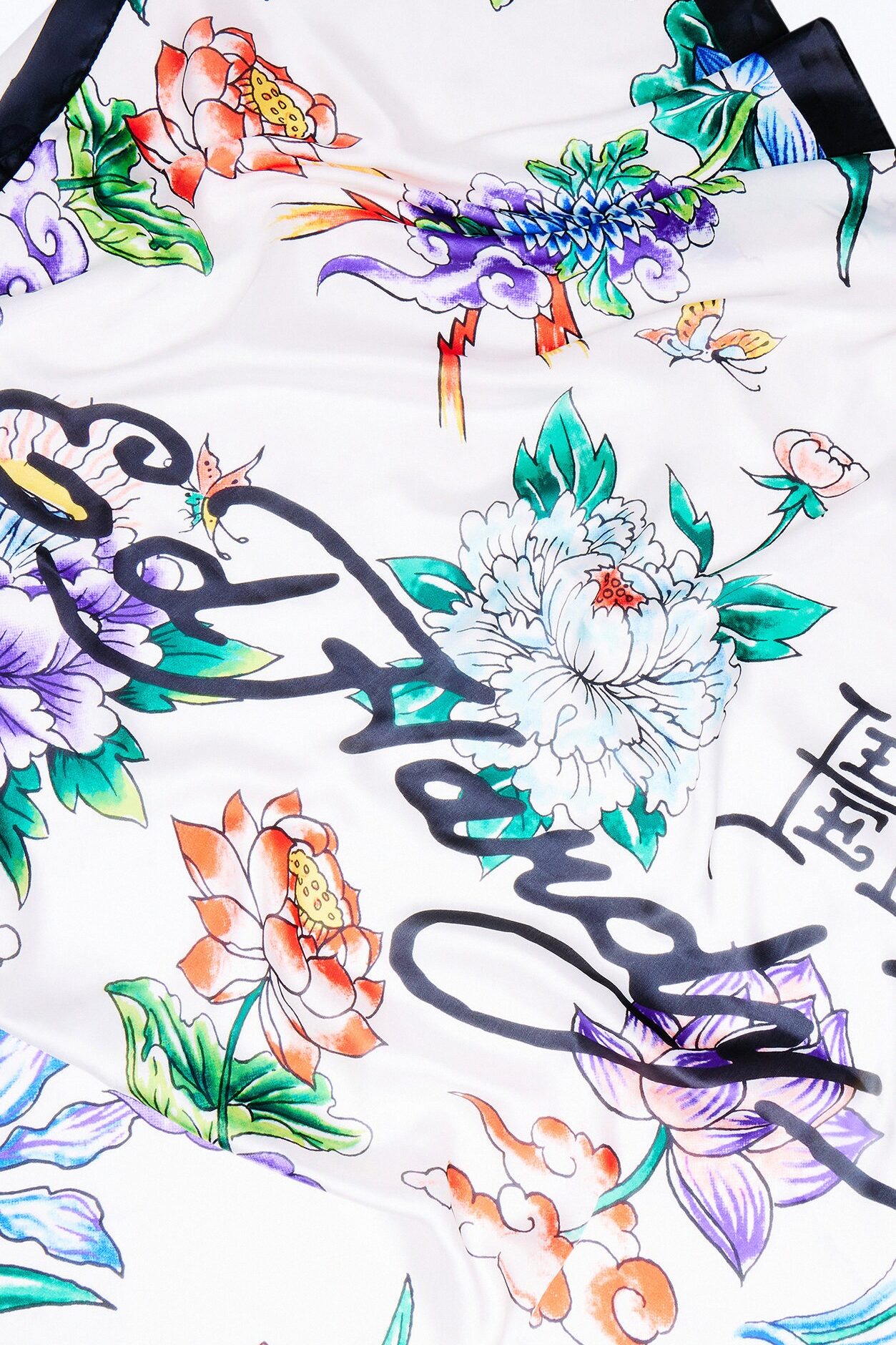In Bloom Ed Hardy Head Scarf - Ivory/combo