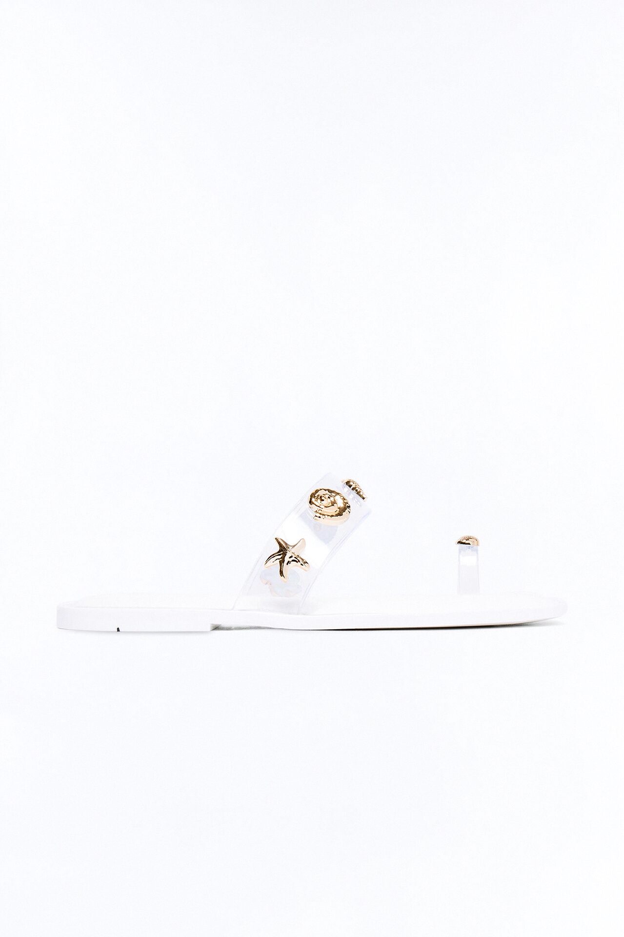 Daney Hardware Toe Ring Jelly Sandals - Clear