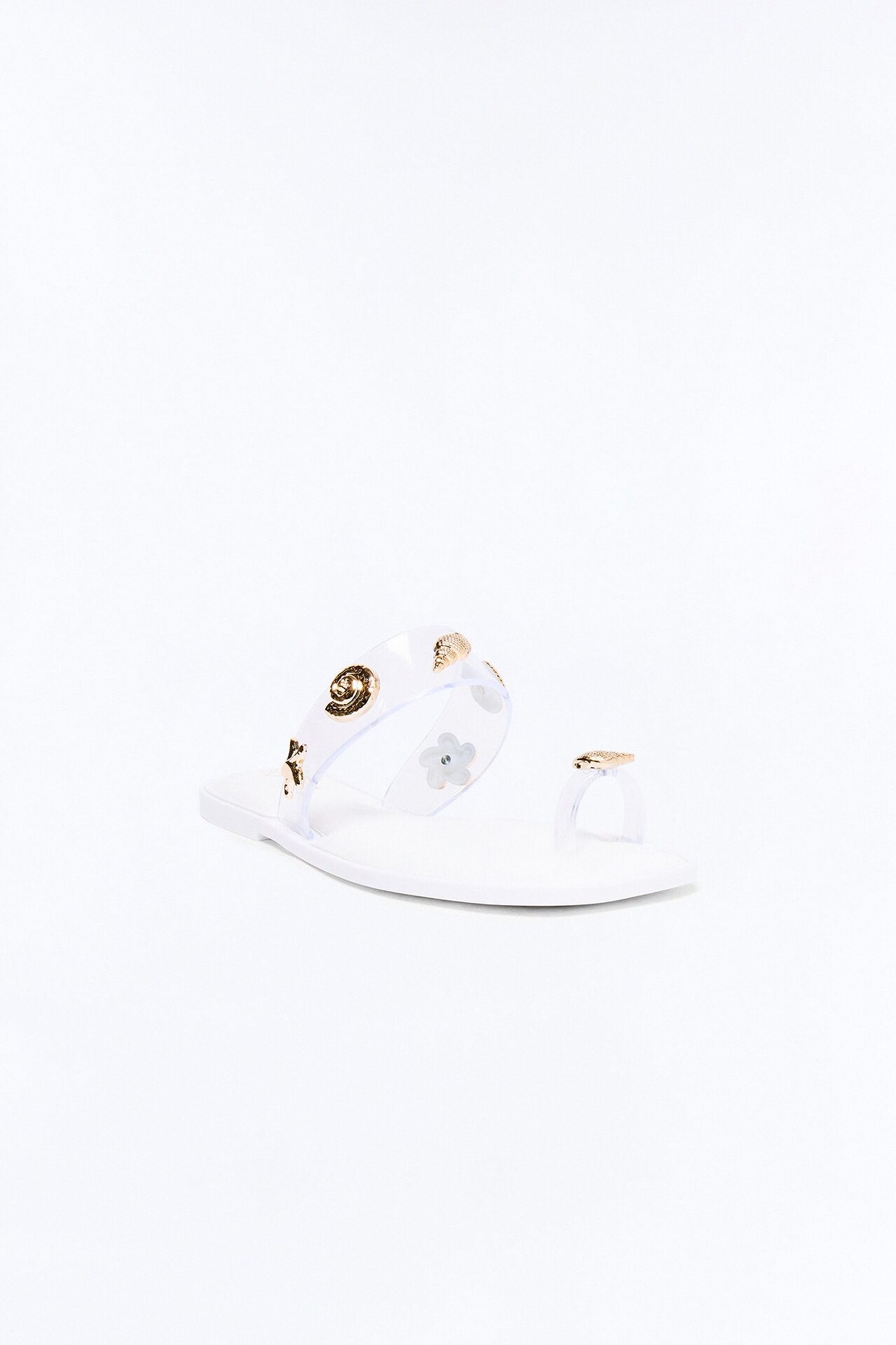 Daney Hardware Toe Ring Jelly Sandals - Clear