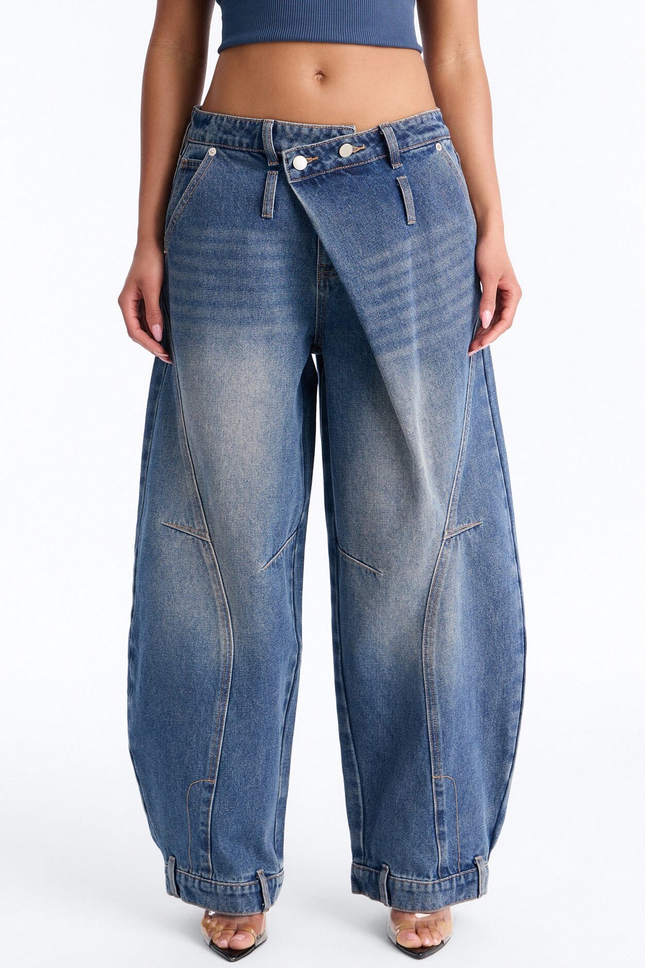 Make A Show Crossover Tinted Jeans - Vintage Wash