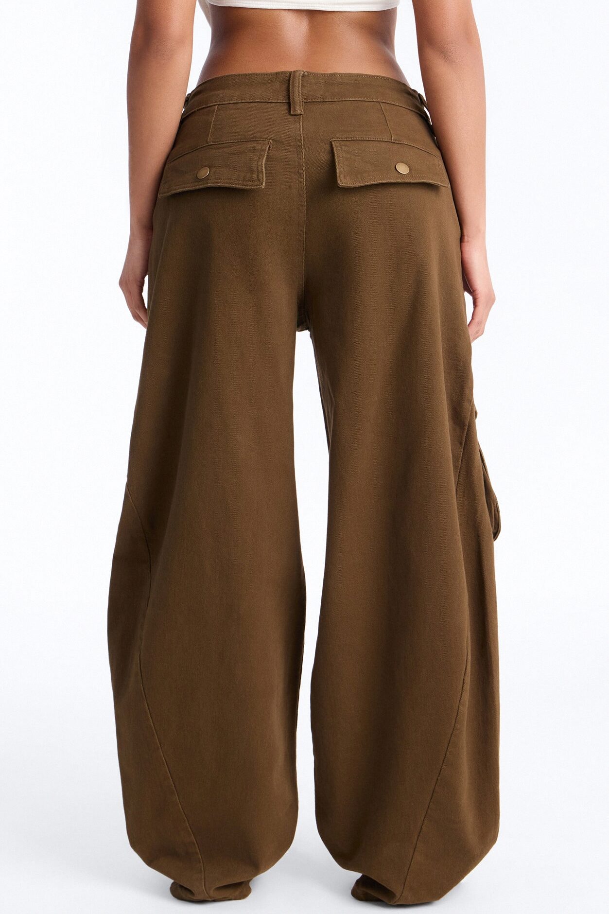 Open Ranks Stretch Cargo Jeans - Olive