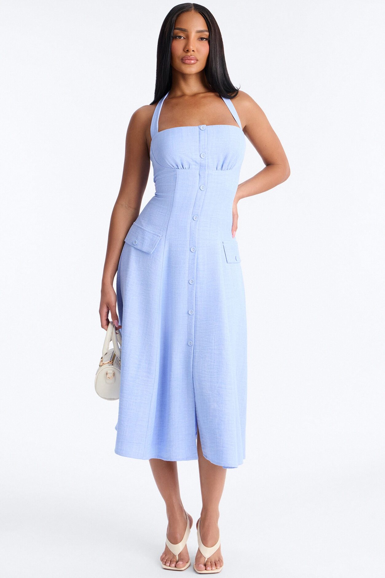 Christine Halter Midi Dress - Blue