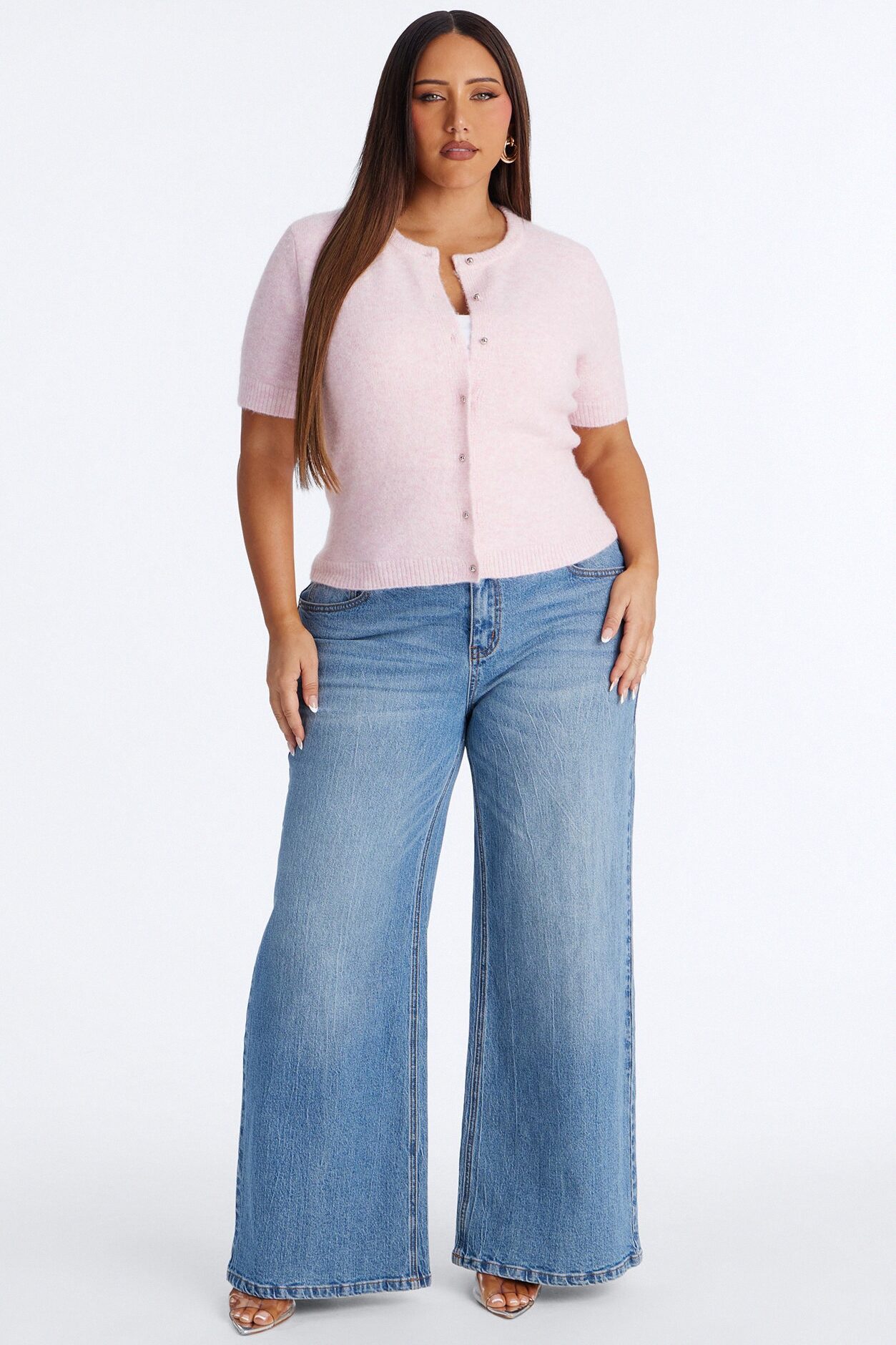 Sunday Brunch Sweater Top - Light Pink