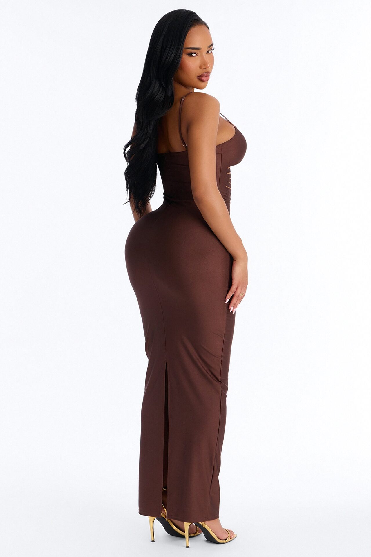 Afterglow Strappy Maxi Dress - Brown