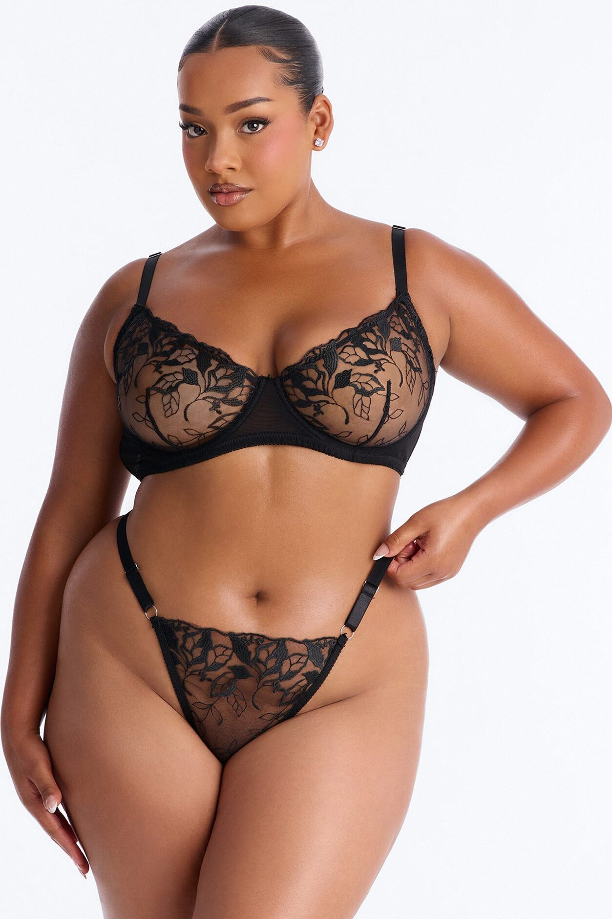 Getting Impatient 2pc Lingerie Set - Black