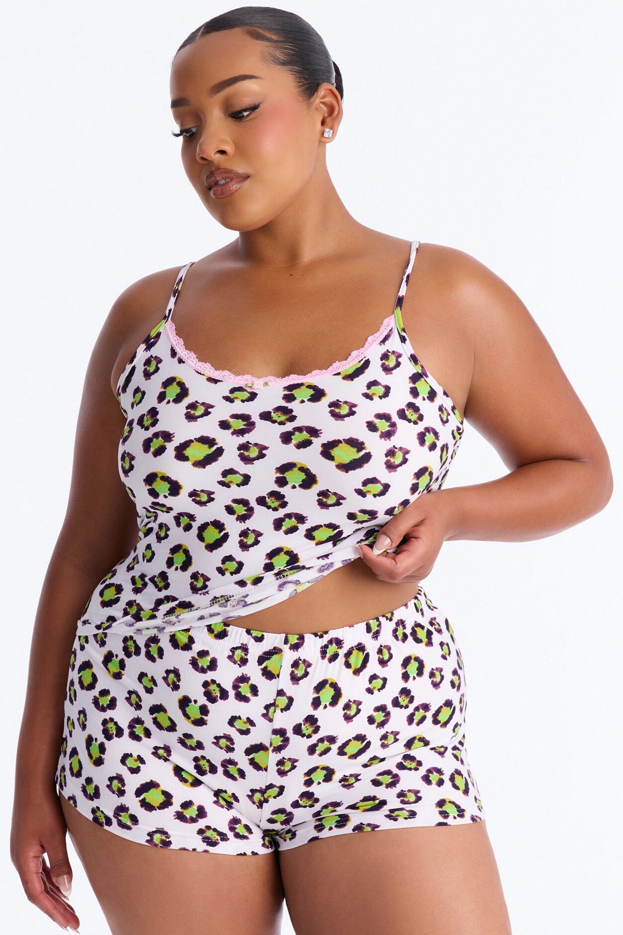 Wild Child Cami PJ Short Set - Leopard