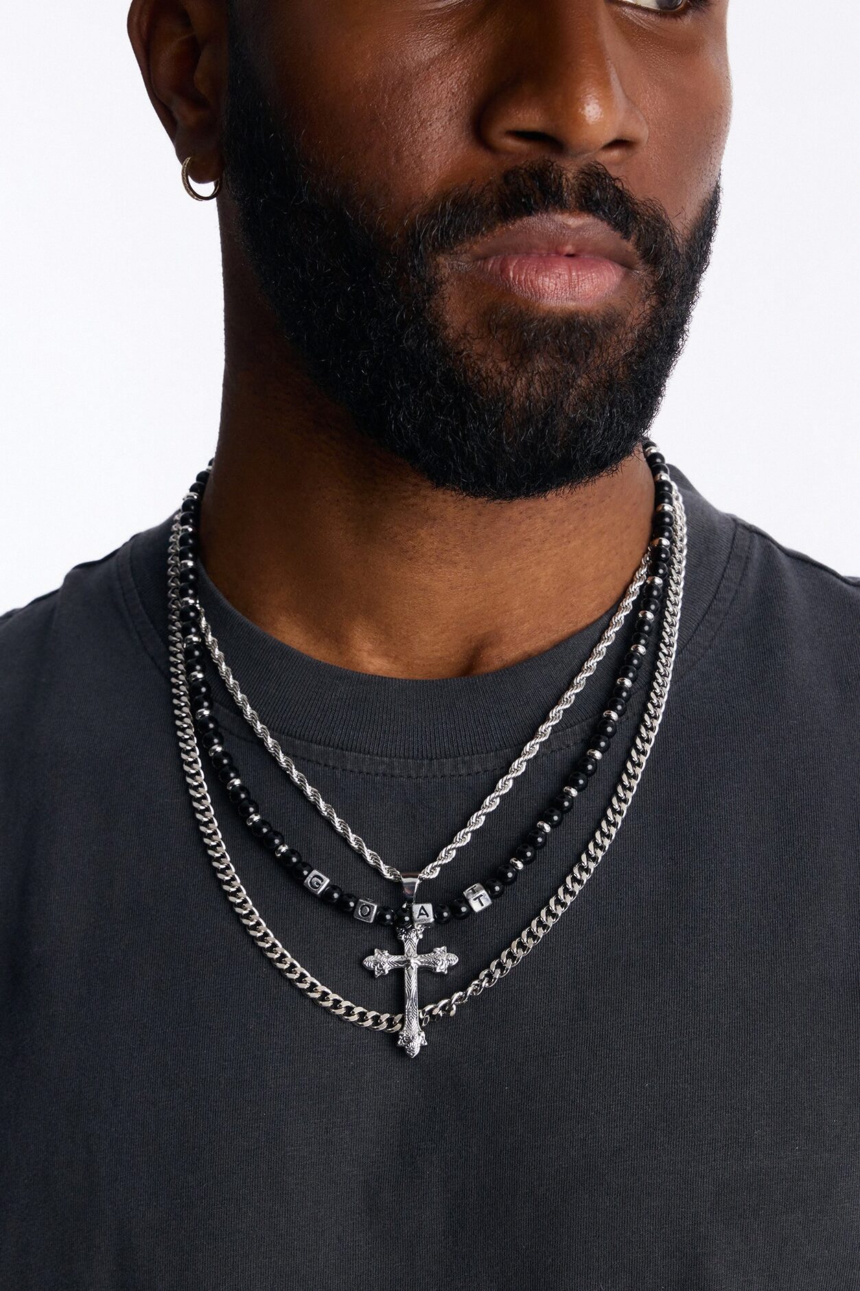 Glory and Goat Necklace Set - Silver