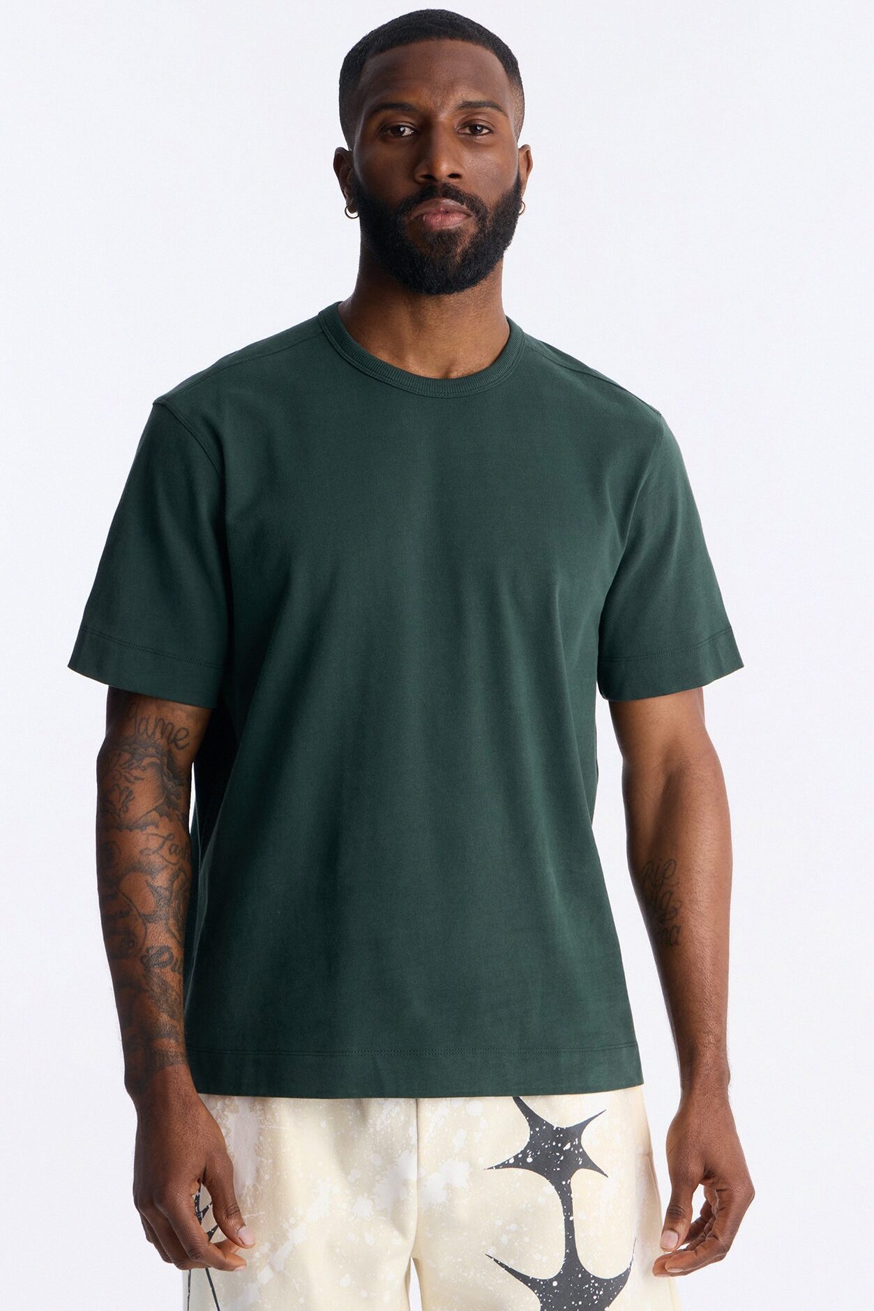 Boxy Soft Washed 250 GSM Tee - Hunter Green