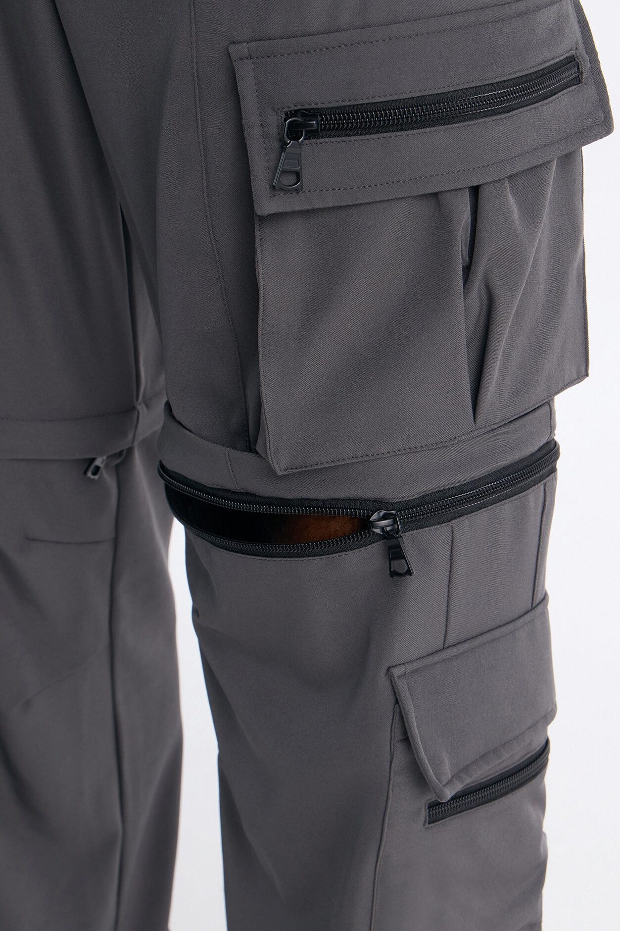 Straight Convertible Turning Point Utility Cargo Pant - Grey