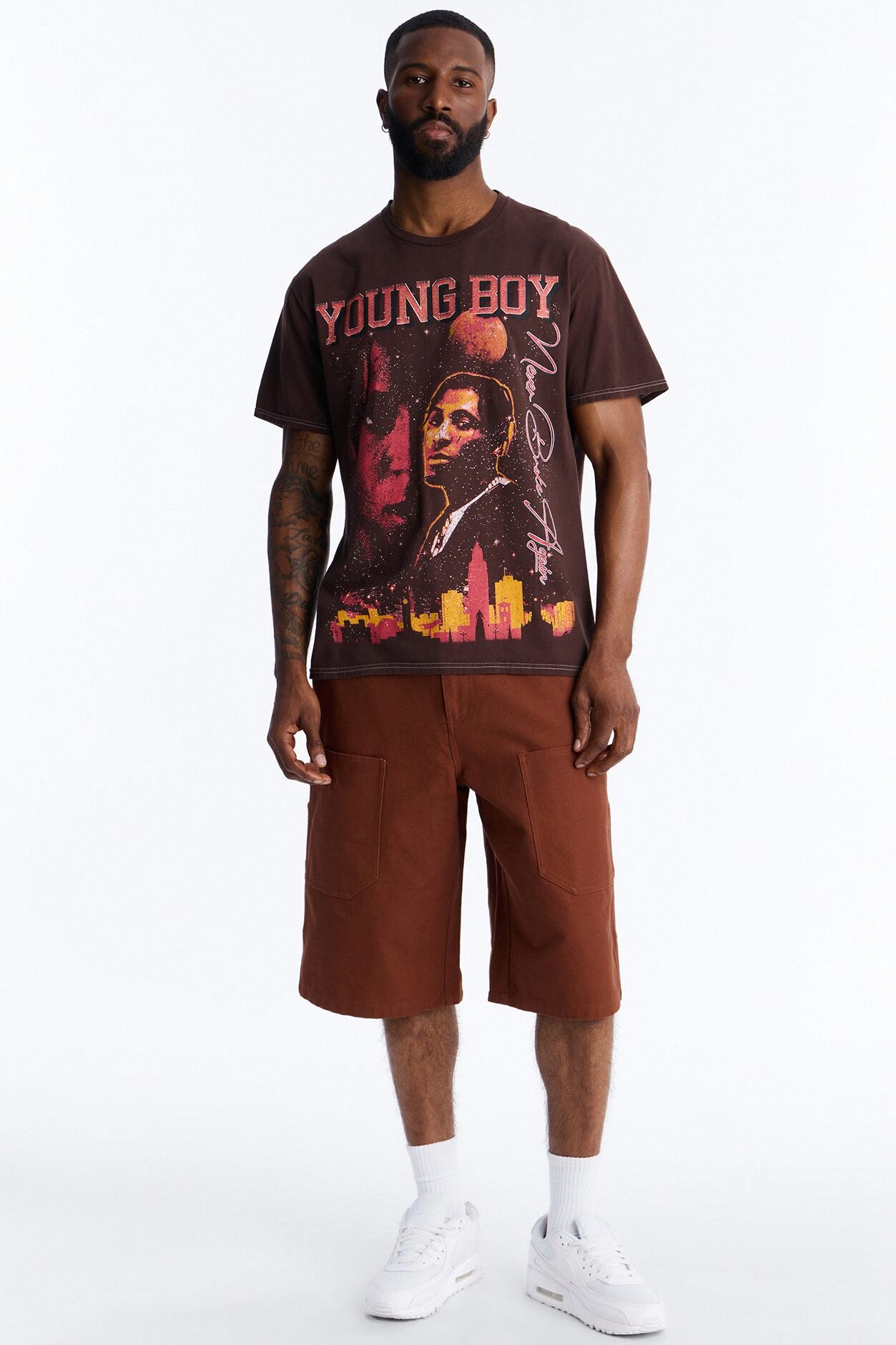 Youngboy NBA Outside Today Vintage Short Sleeve Tee - Brown