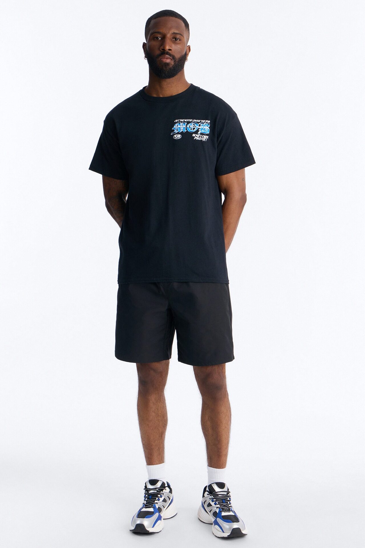 Cut The Noise Oversized Short Sleeve Tee - Black