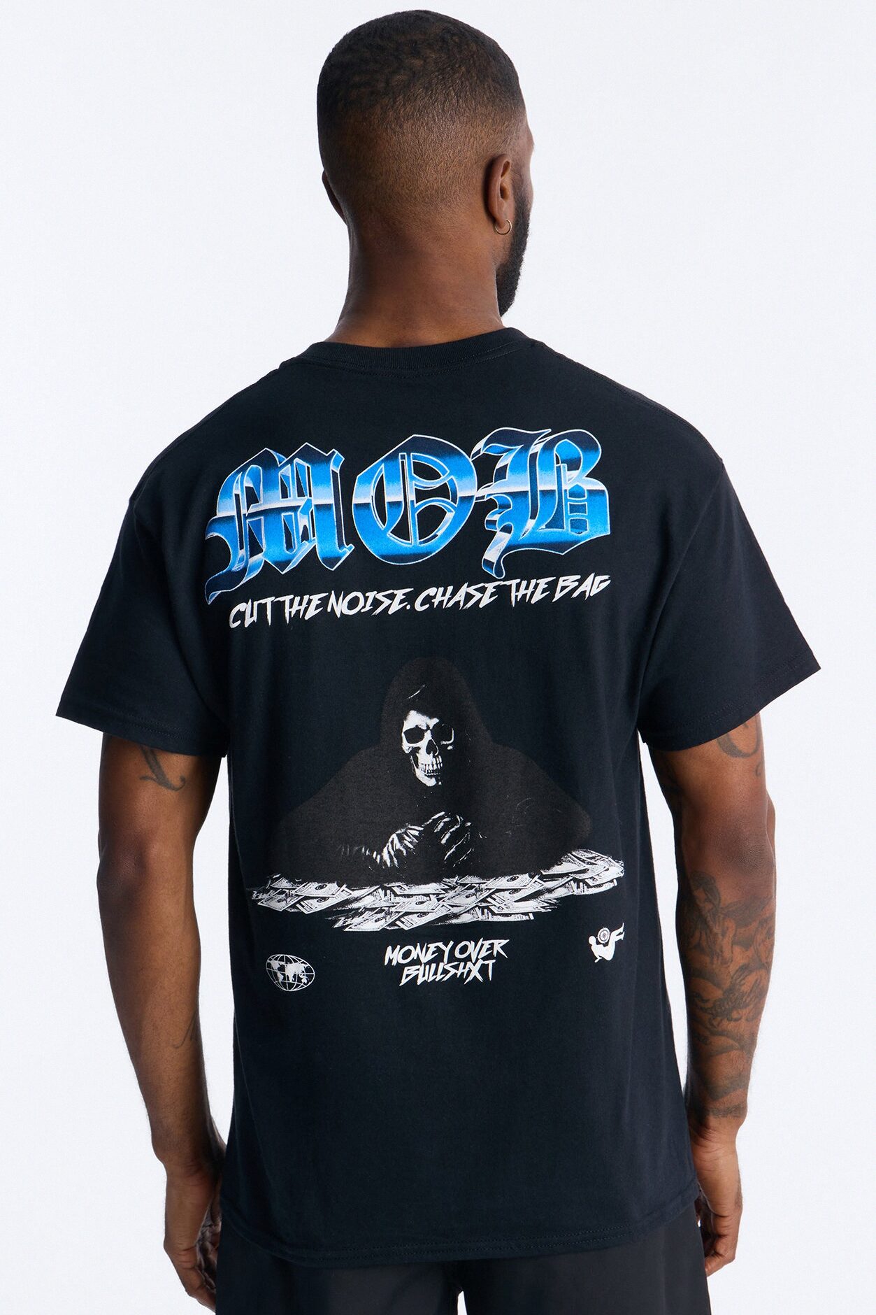 Cut The Noise Oversized Short Sleeve Tee - Black