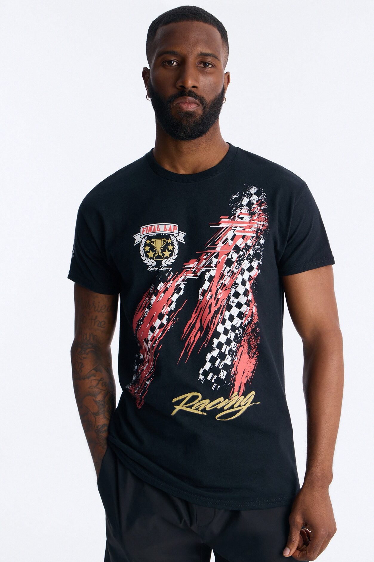 Final Lap Racing Short Sleeve Tee - Black