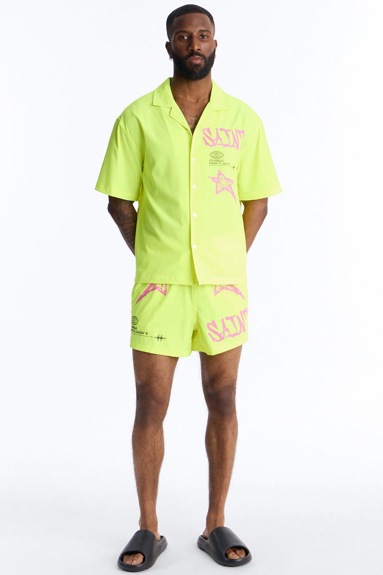 Saints And Stars Button Up Shirt - Yellow