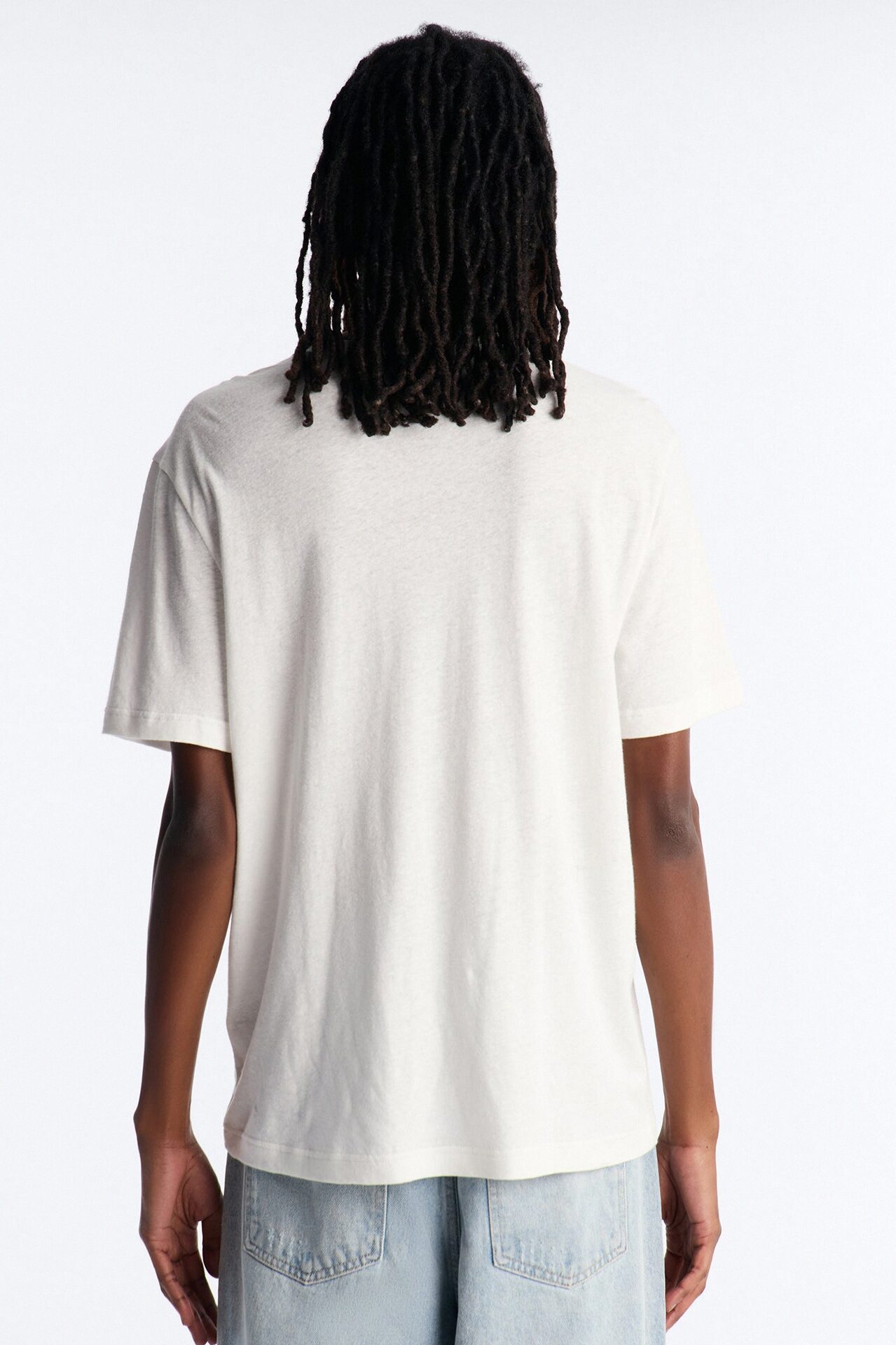 Bahamas Linen Crew Tee - White