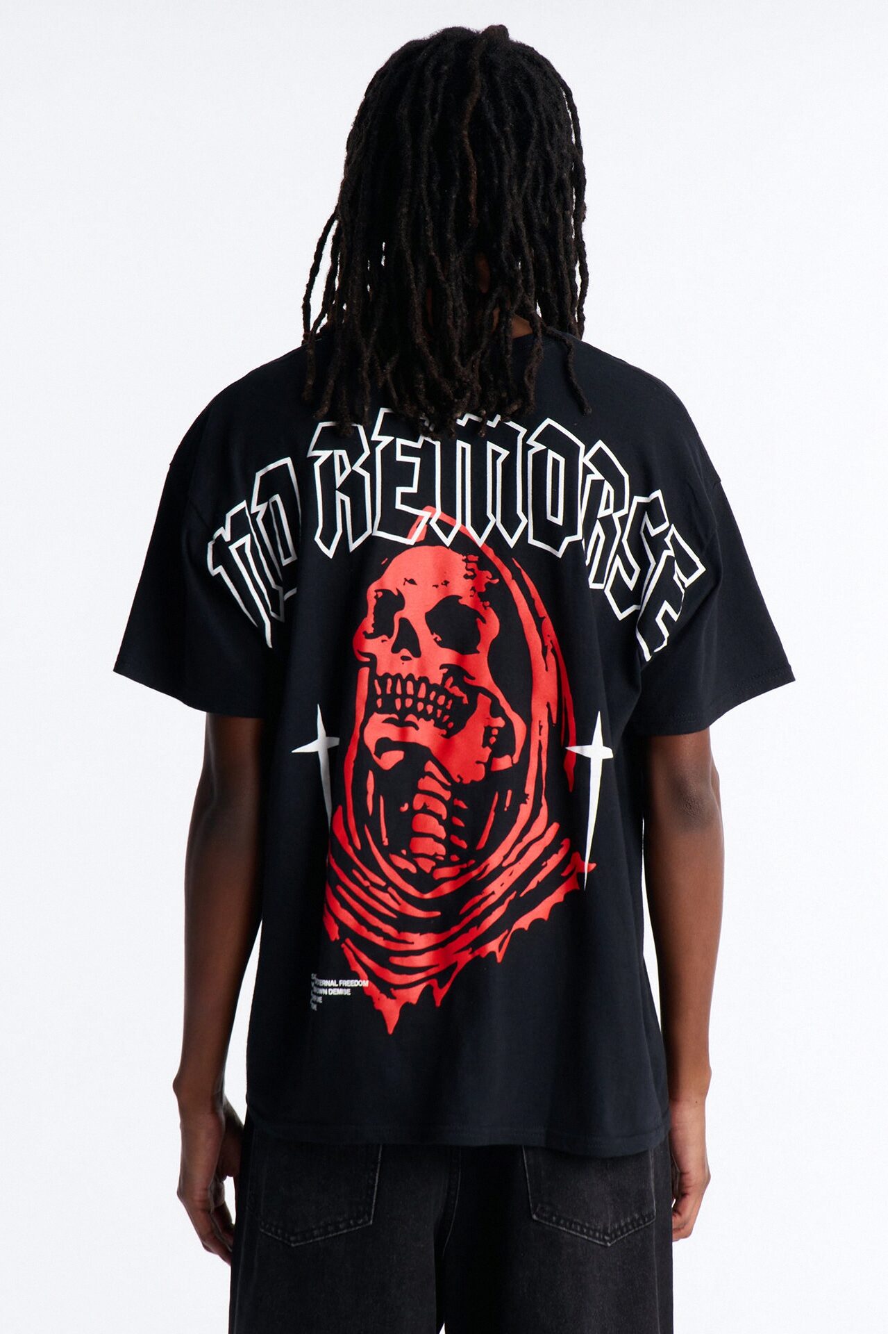 No Remorse Oversized Short Sleeve Tee - Black
