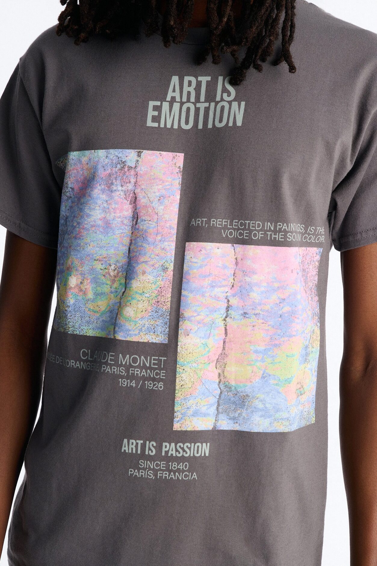 Monet Art Of Emotion Short Sleeve Tee - Charcoal