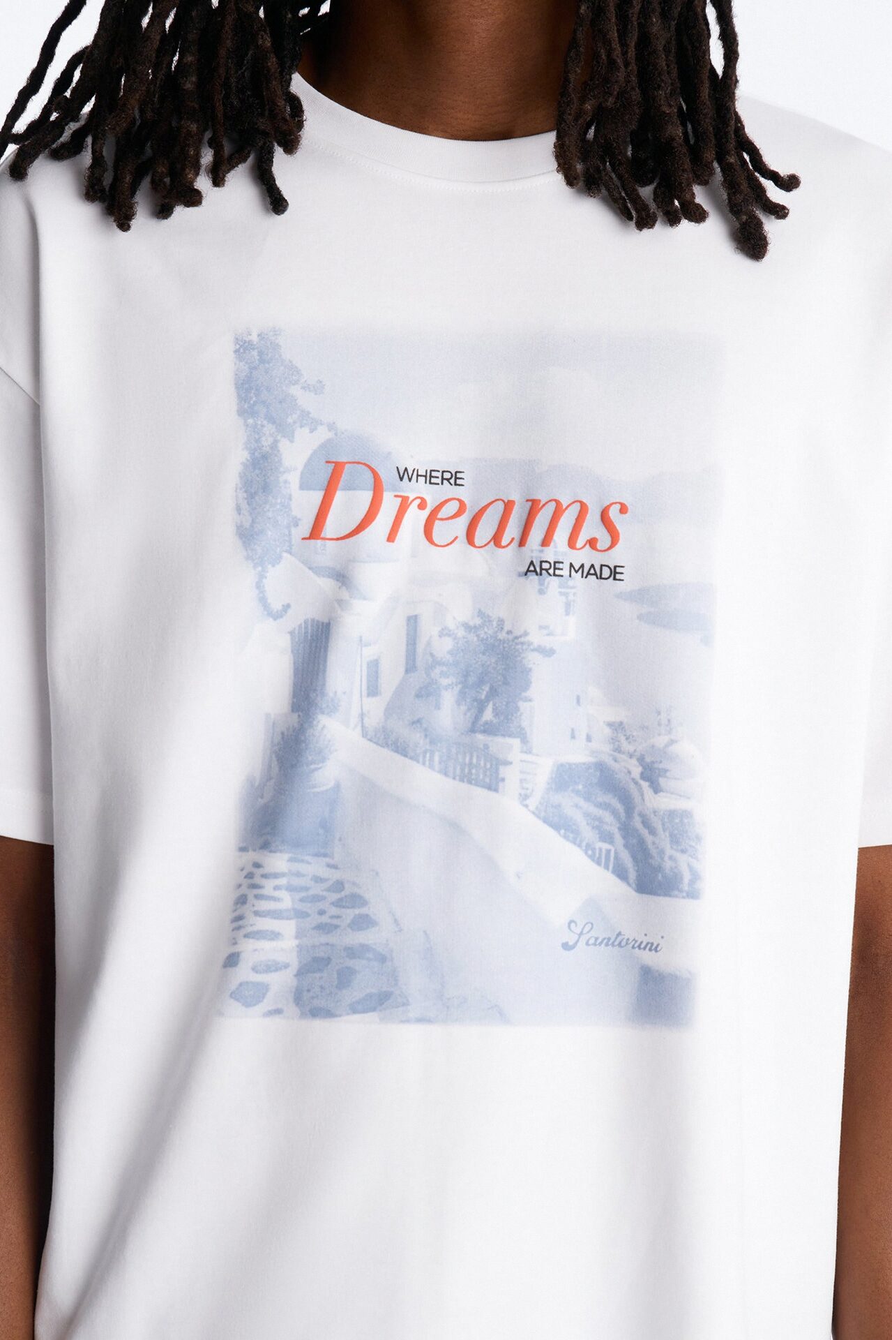 Santorini Dreams Short Sleeve Tee - White