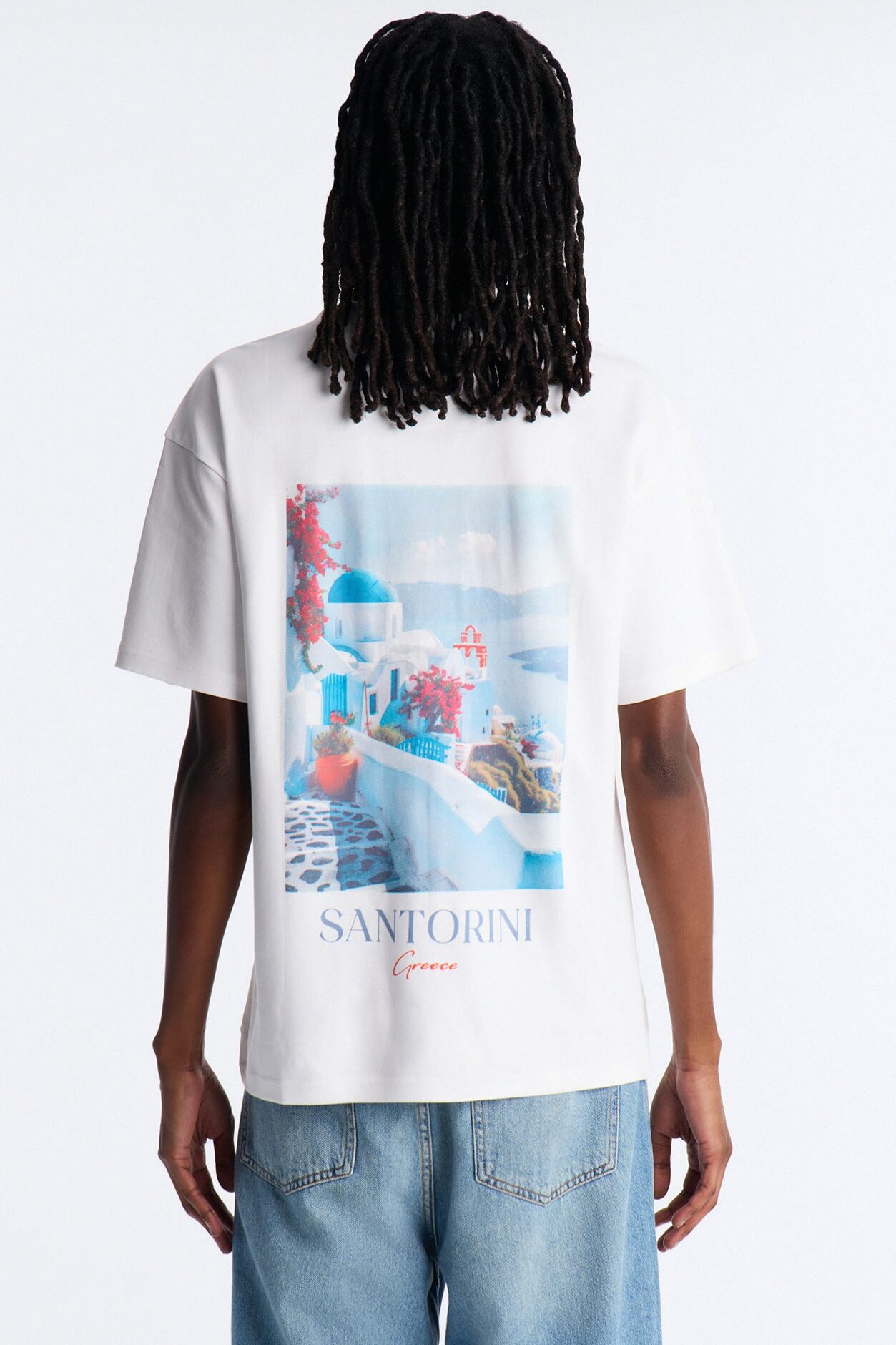 Santorini Dreams Short Sleeve Tee - White