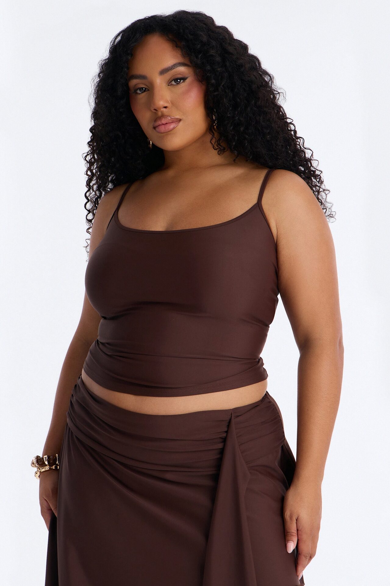 Megan Muse Skirt Set - Brown