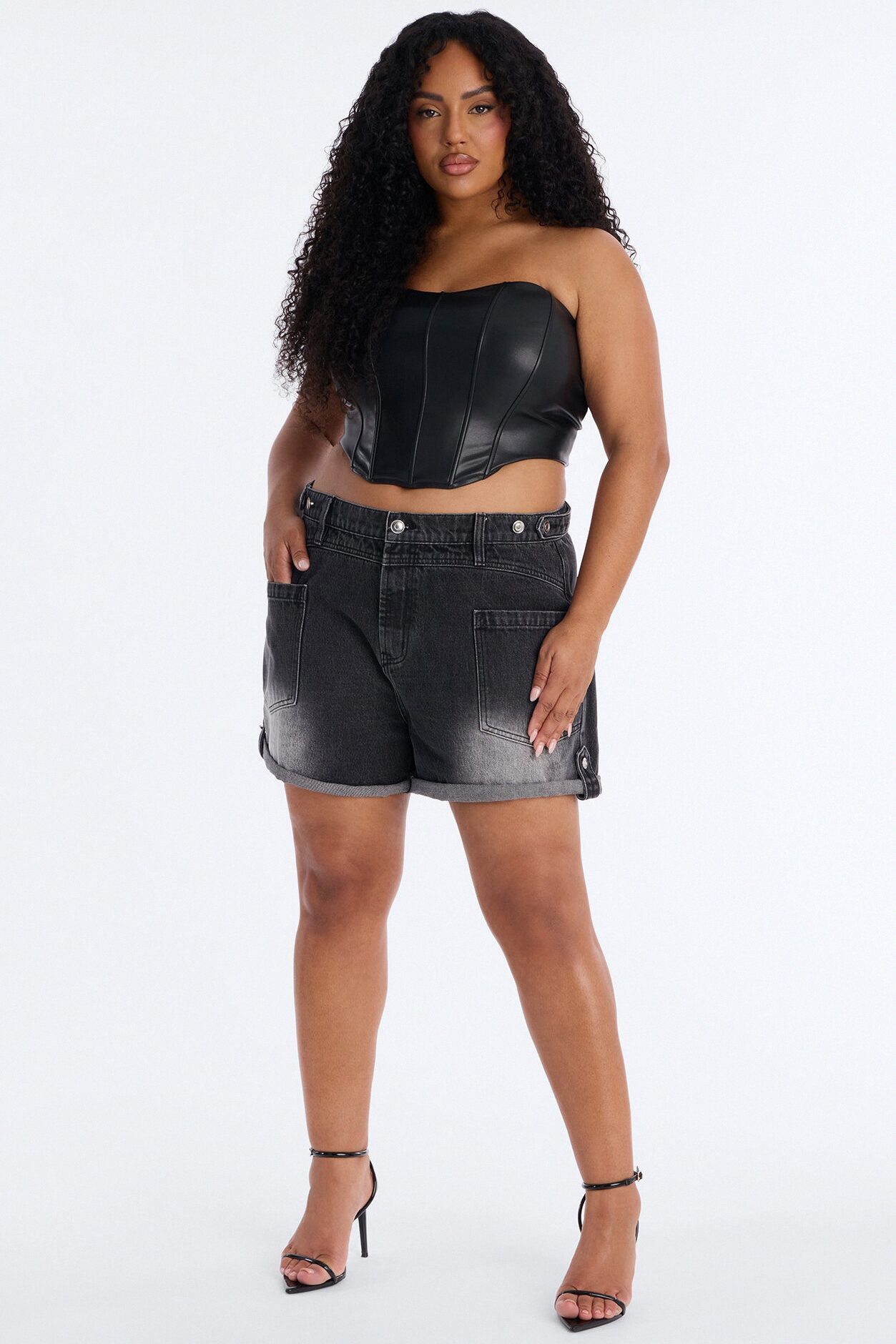 Bowery Denim Shorts - Black Wash