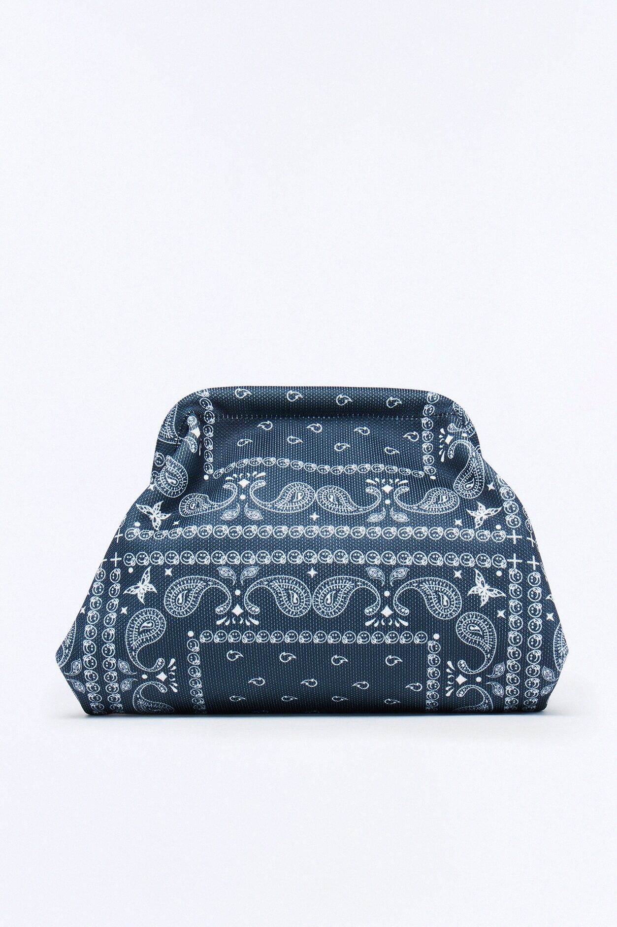 Bandana Chic Clutch - Black/White