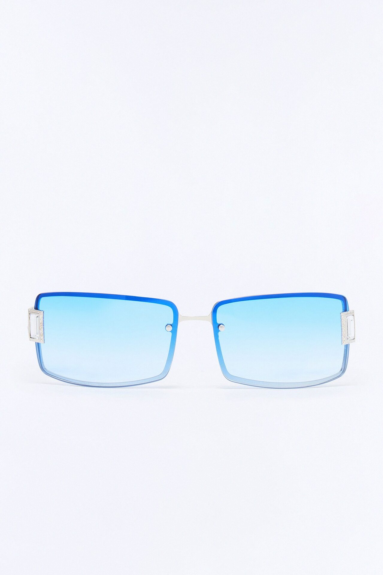 Gridlock Steel Square Sunglasses - Blue