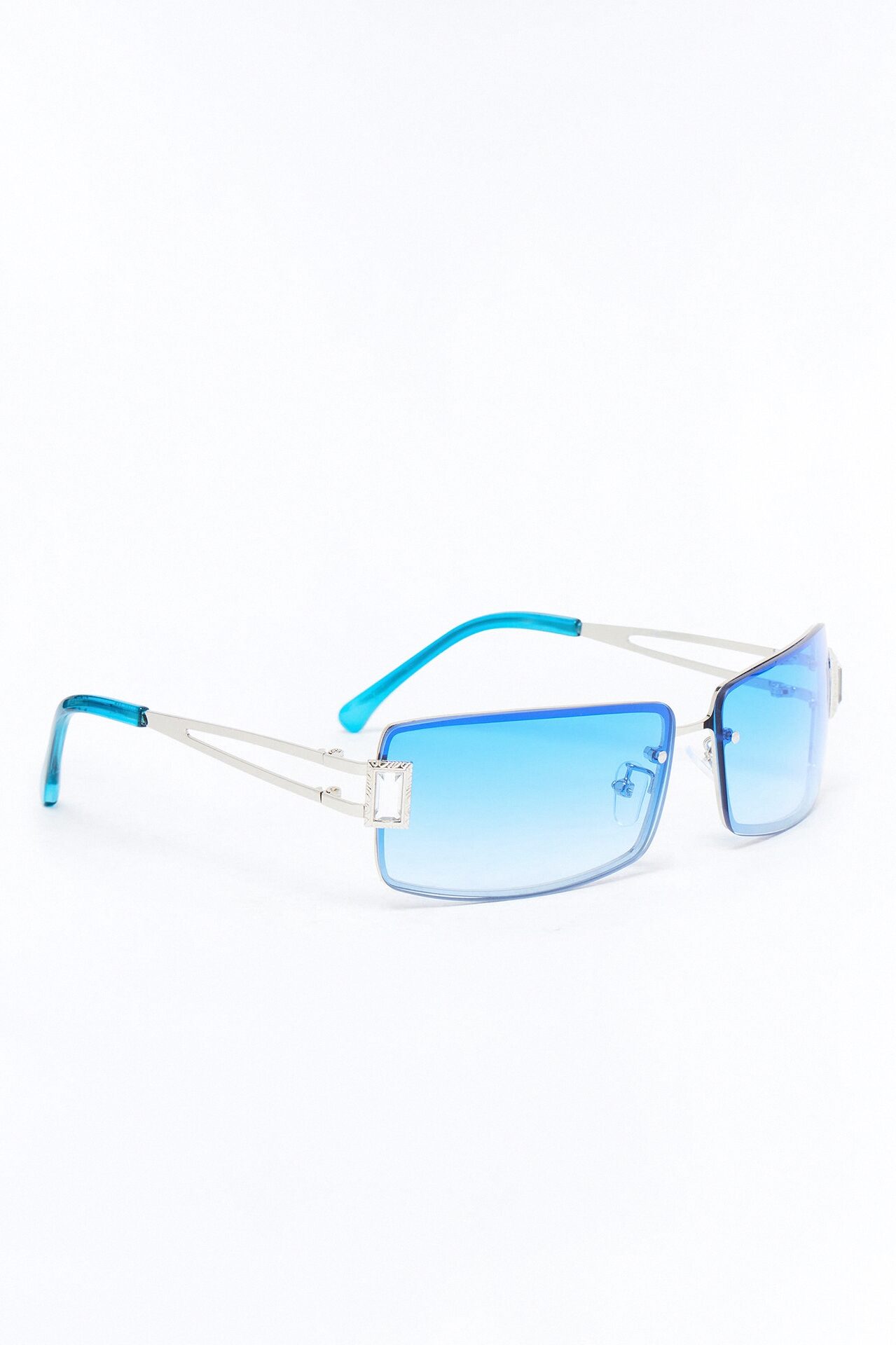 Gridlock Steel Square Sunglasses - Blue