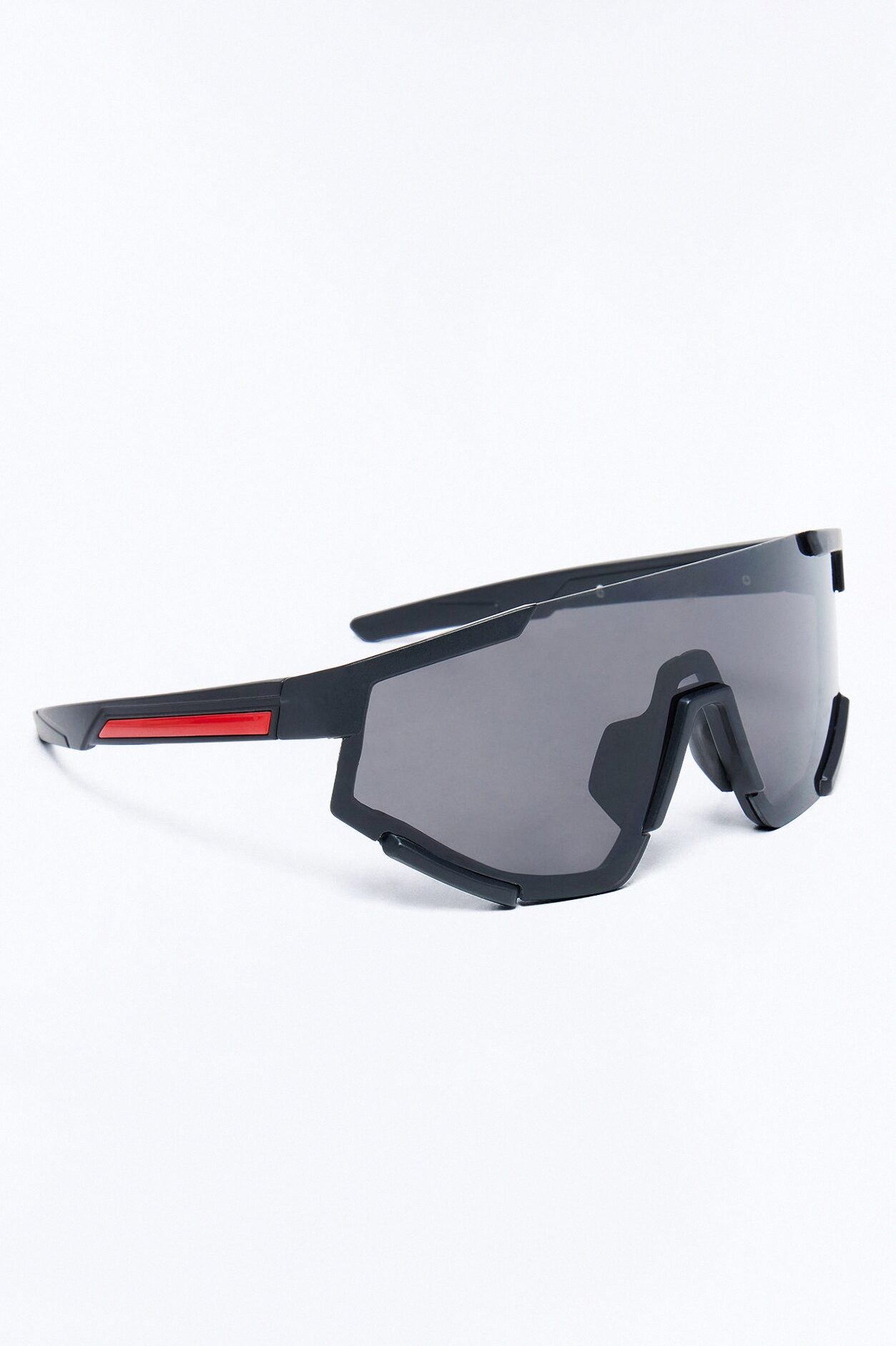 Striving Forward Sport Wrap Sunglasses - Black/Grey